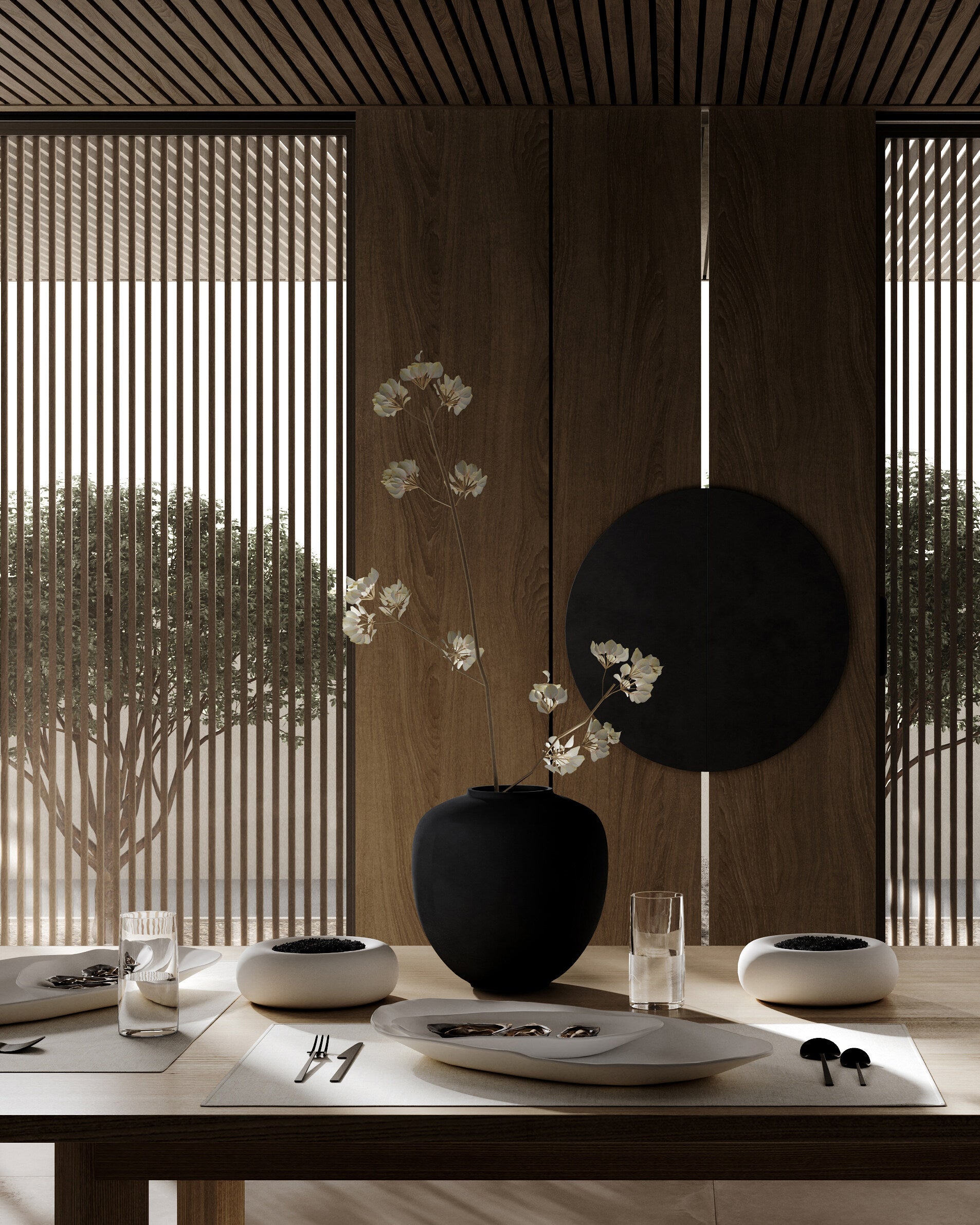 Sunao Vase, Medio - Black