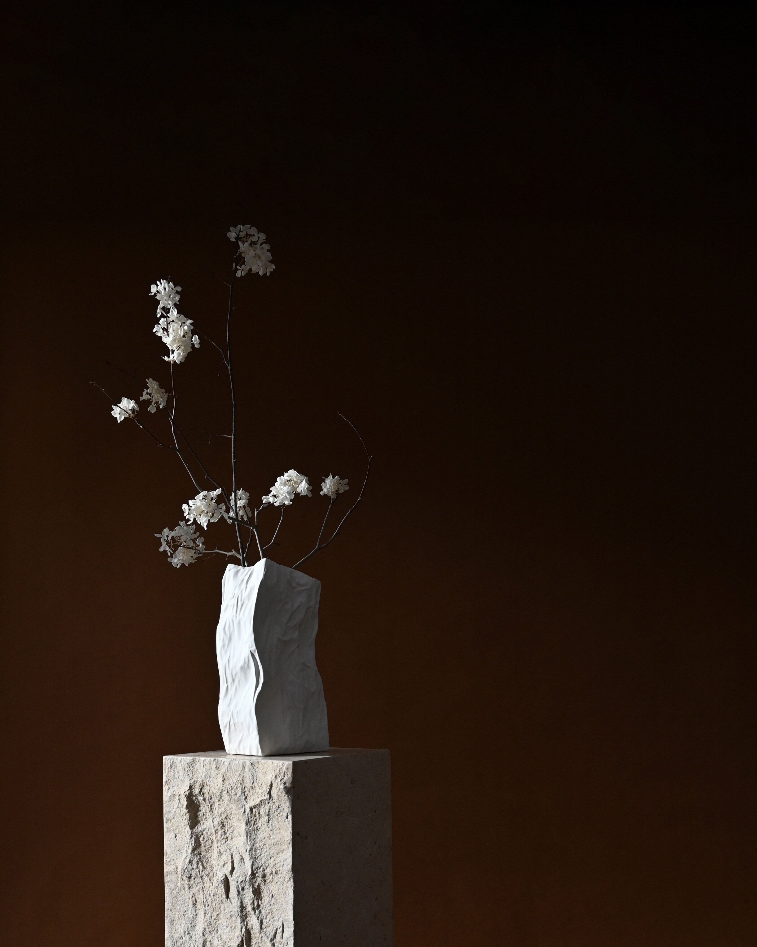 Kami Vase, Medio - Bone White