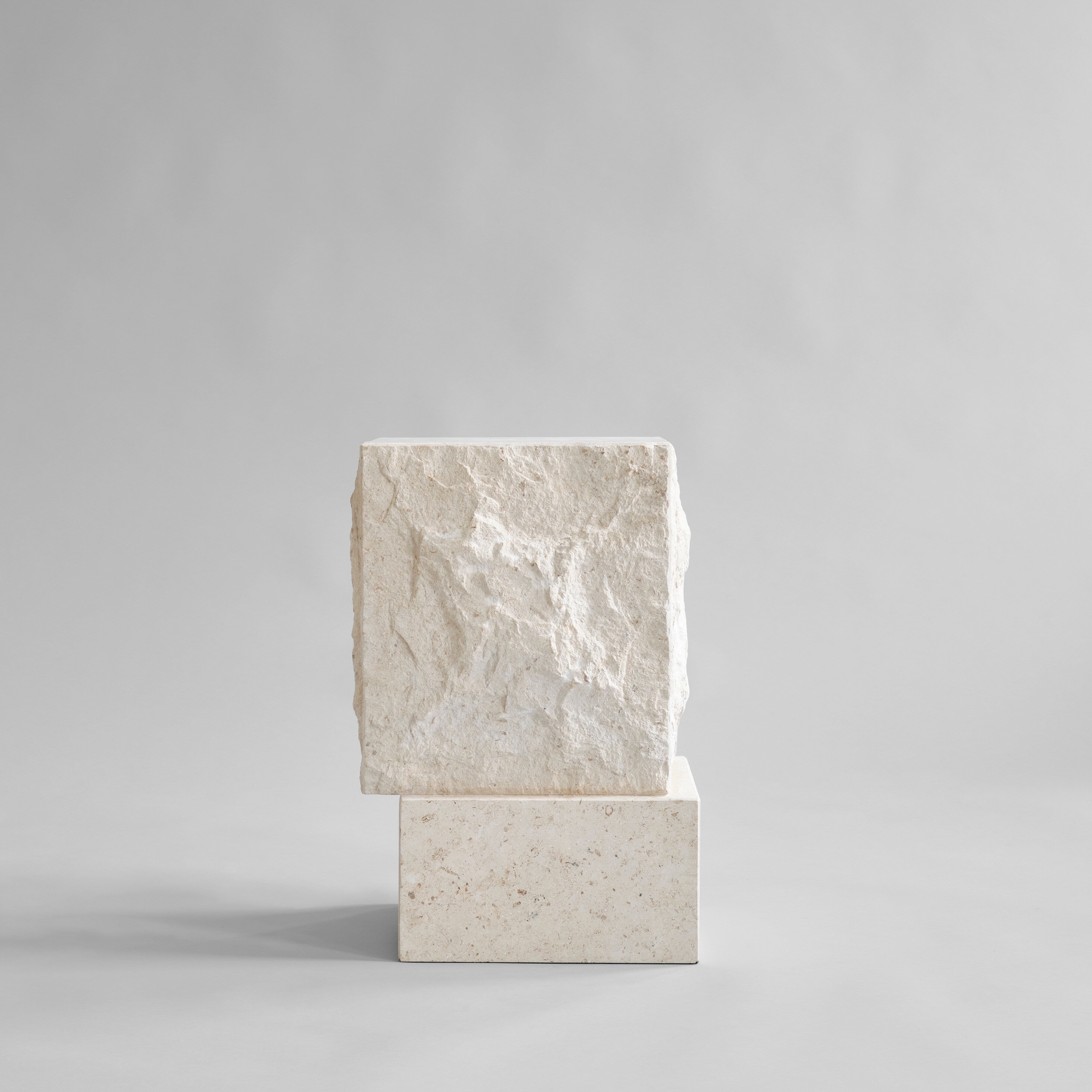 Temple Coffee Table, Tall - Limestone