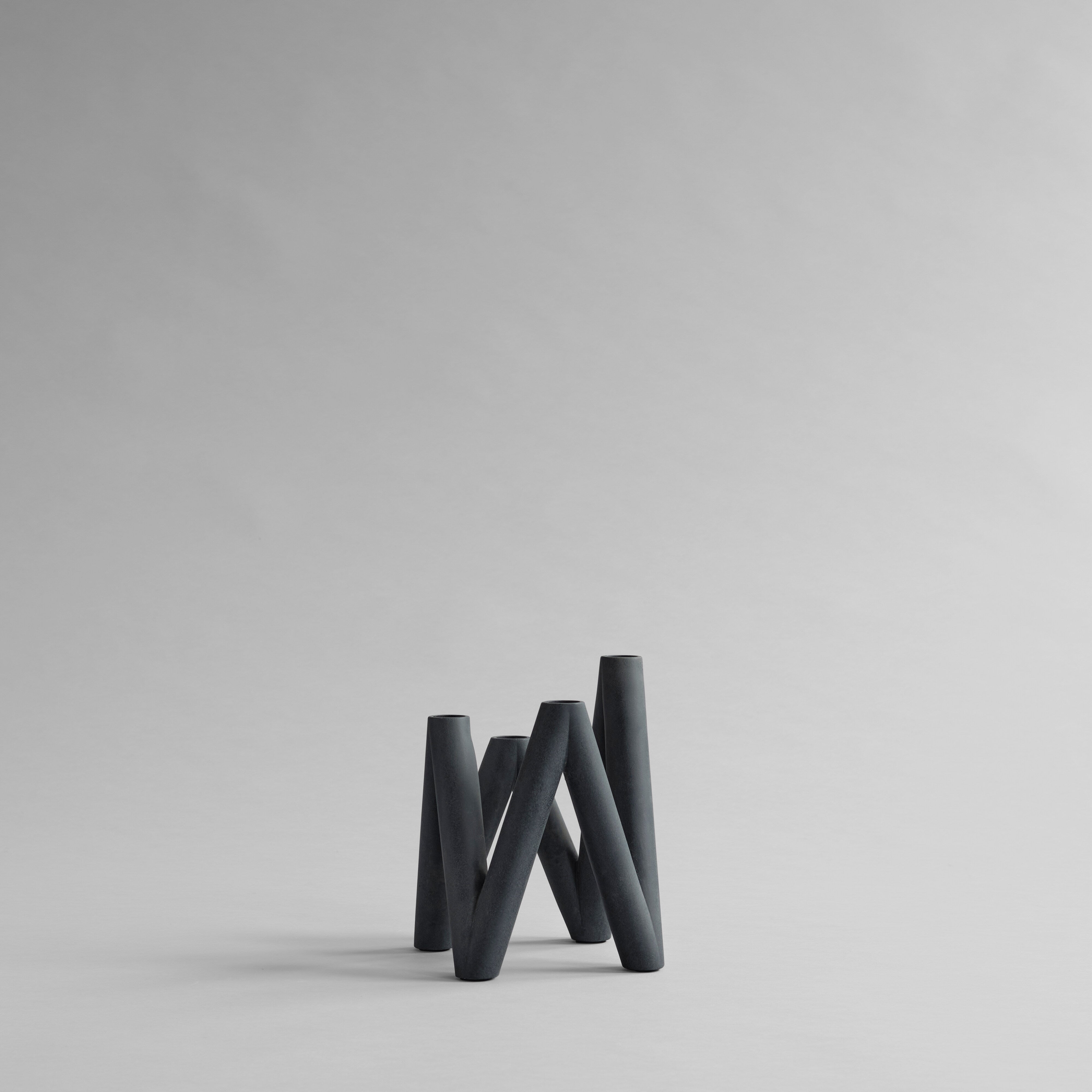 W Candle Holder - Black