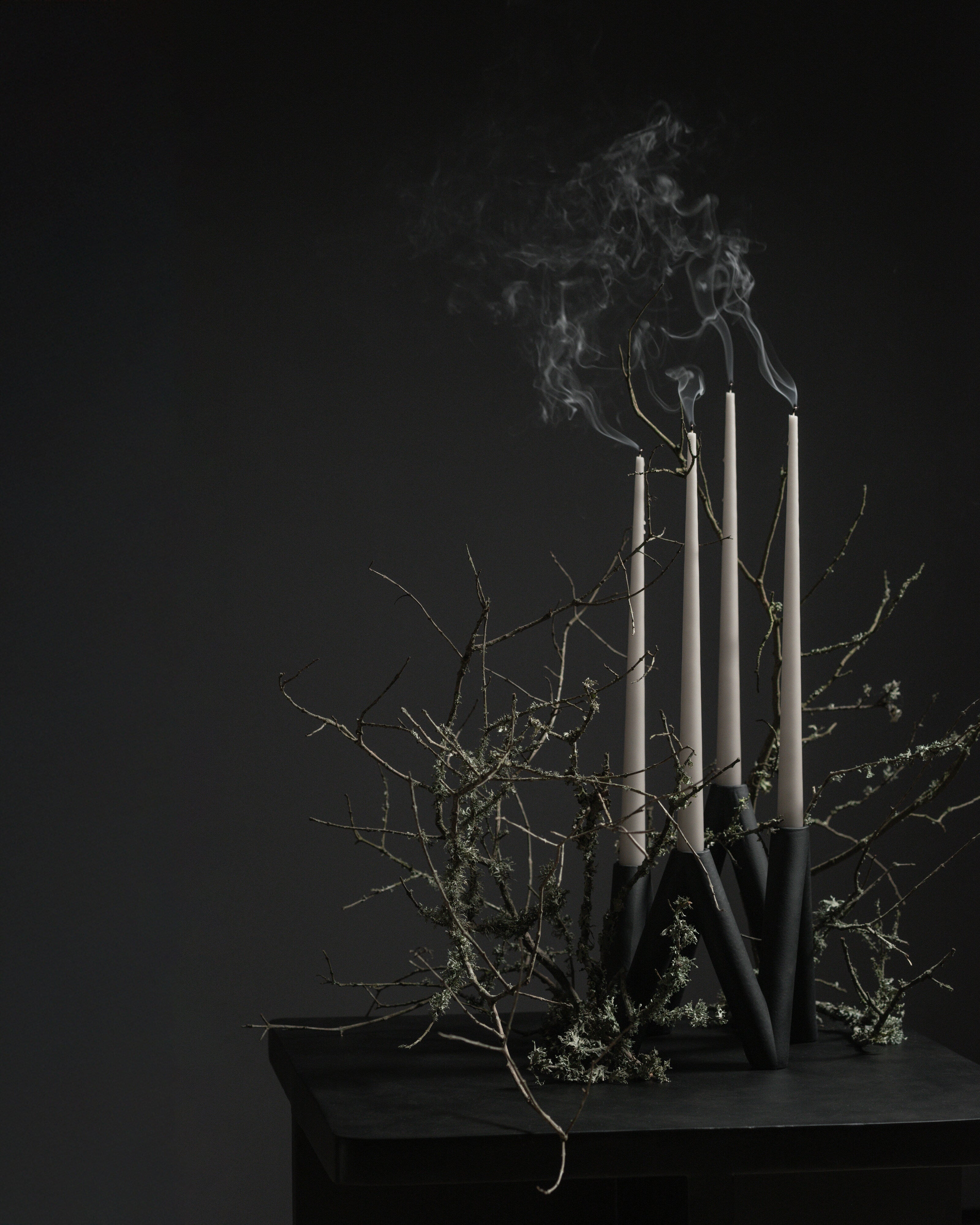 W Candle Holder - Black