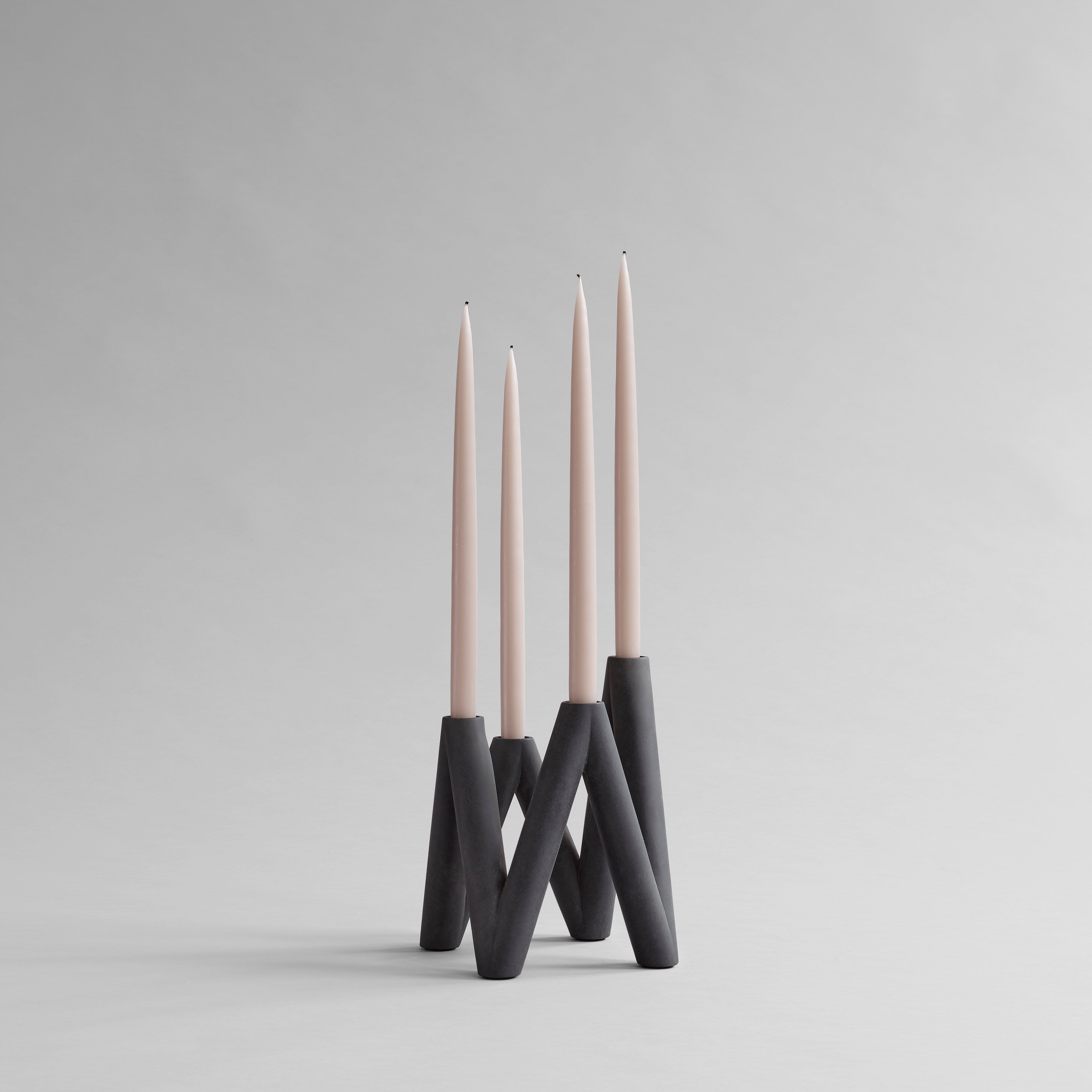W Candle Holder - Black