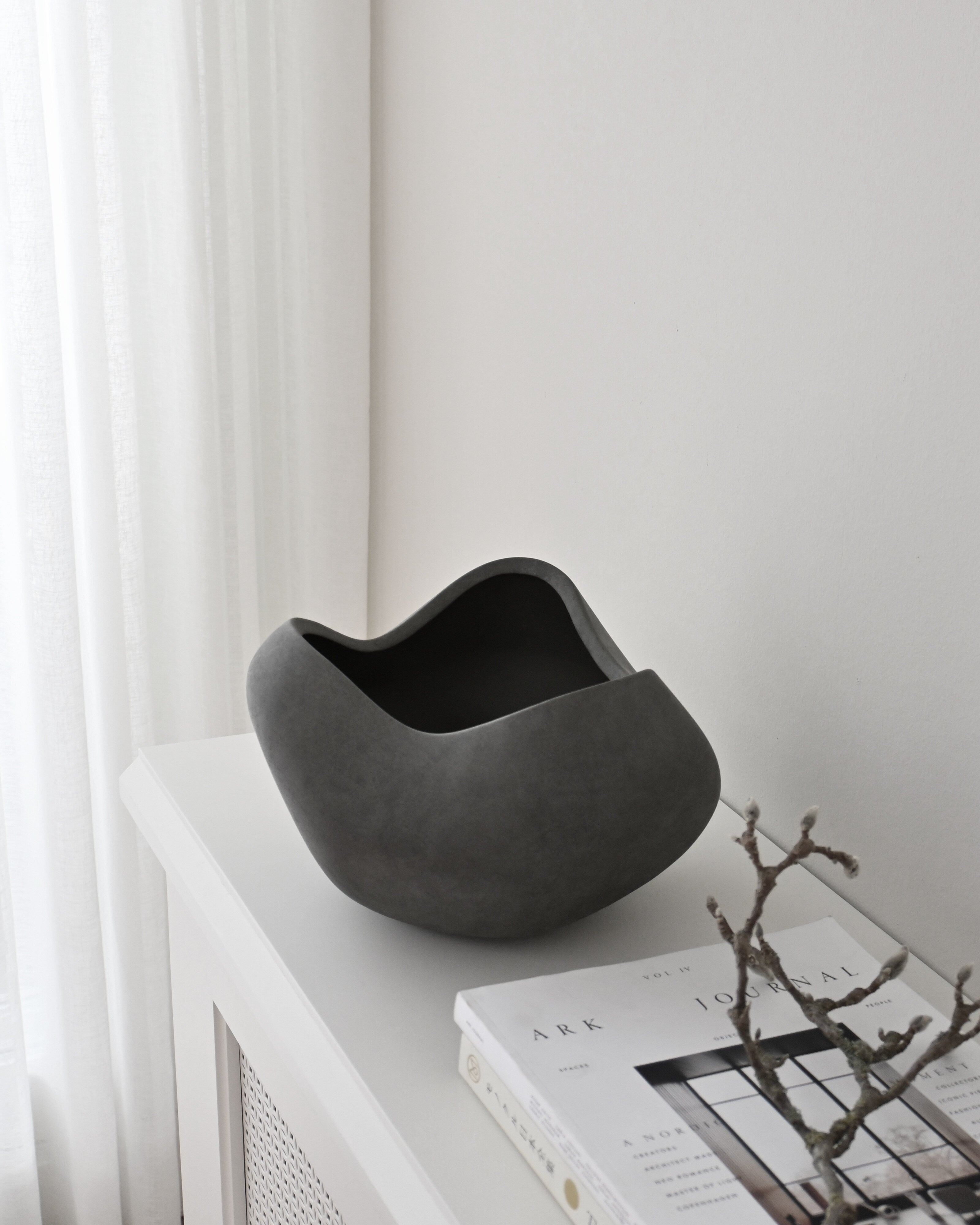 Curve Bowl, Big - Dark Grey