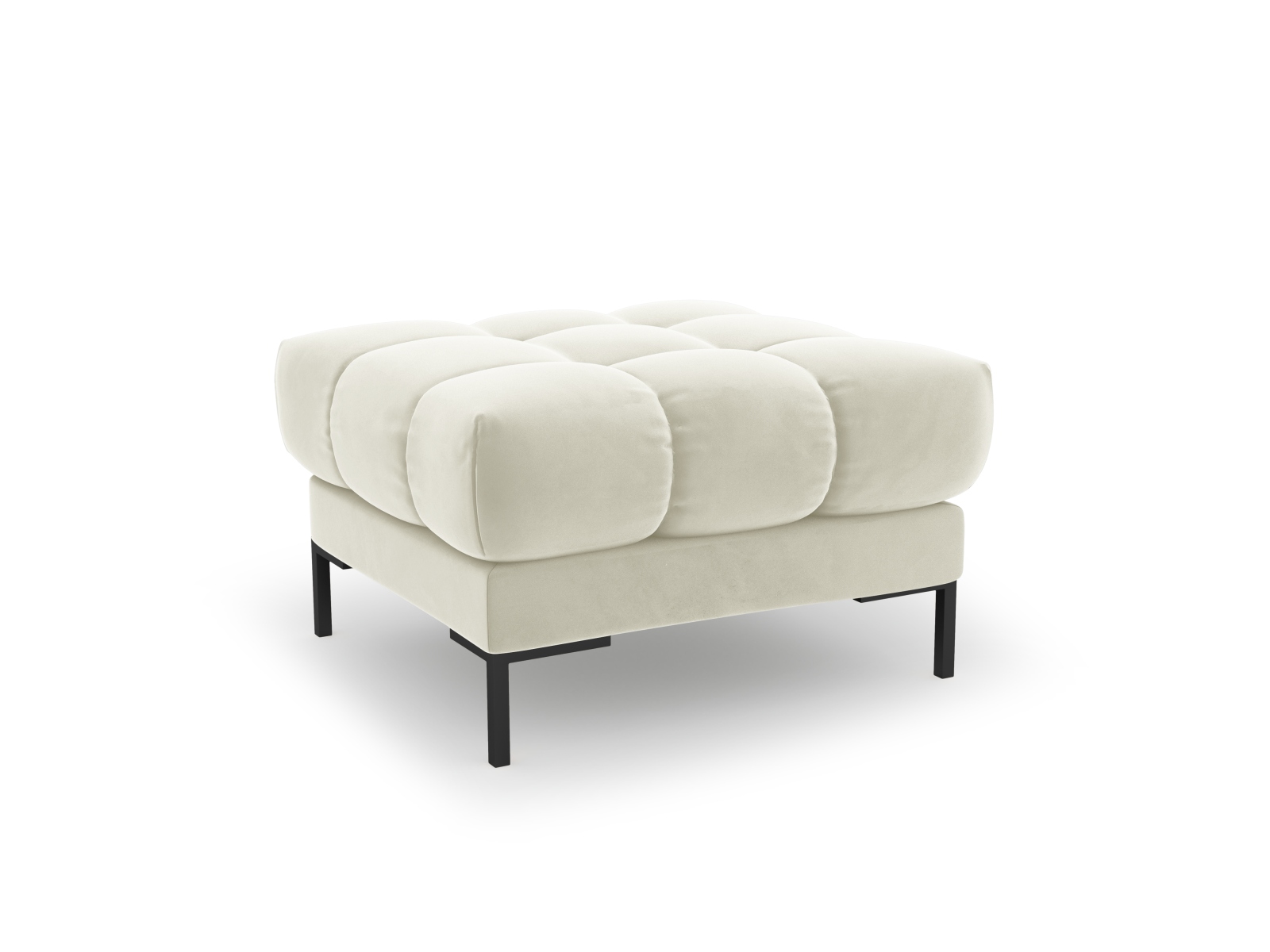 Velvet Pouf, "Mamaia", 1 Seat, 60x60x41