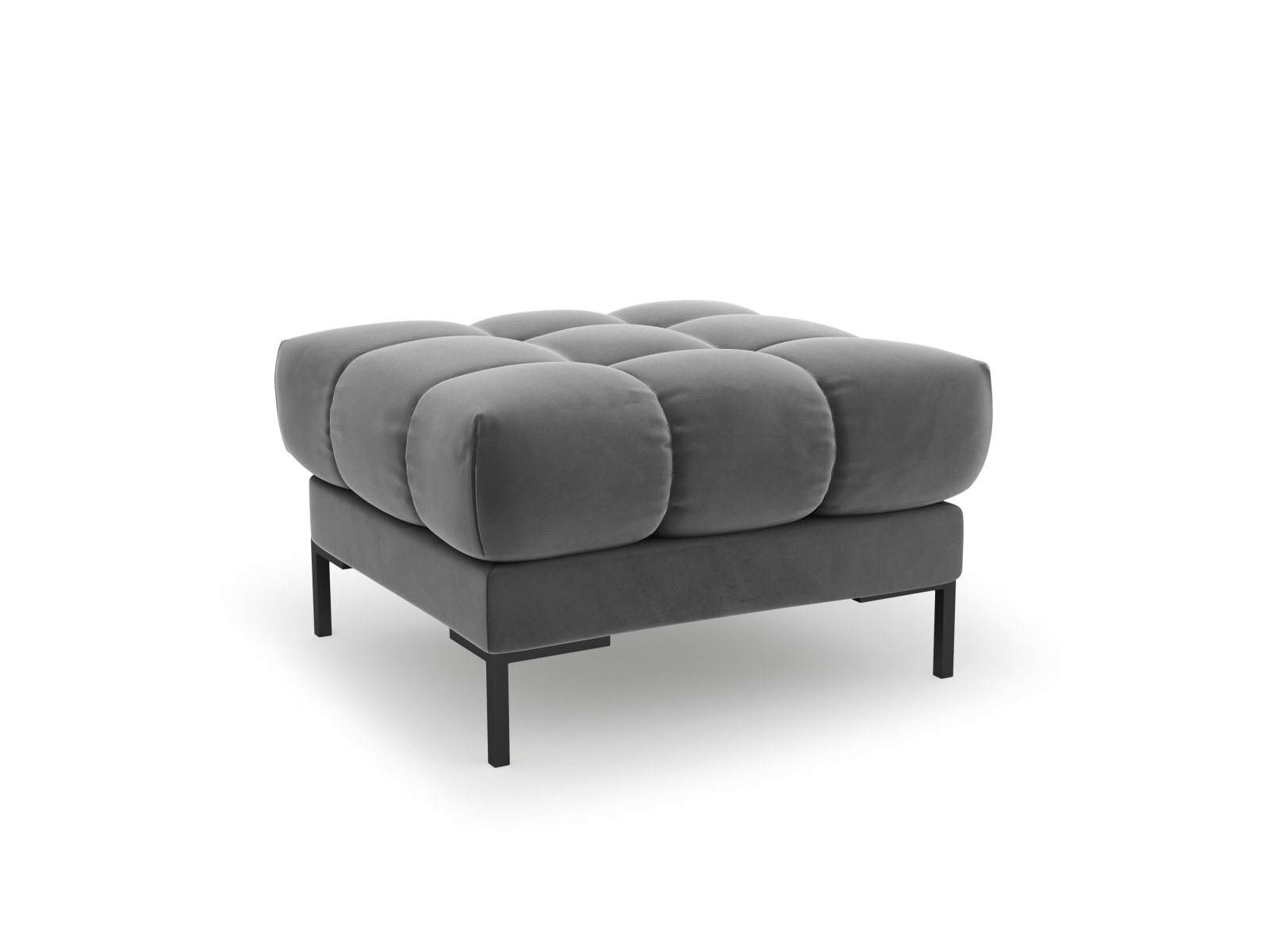Velvet Pouf, "Mamaia", 1 Seat, 60x60x41