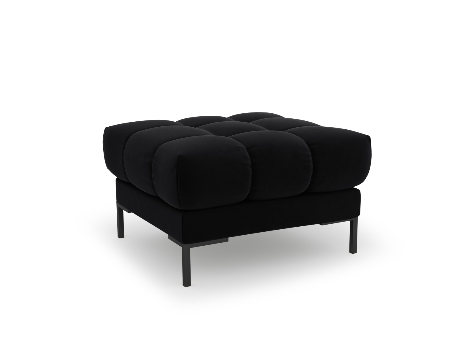 Velvet Pouf, "Mamaia", 1 Seat, 60x60x41