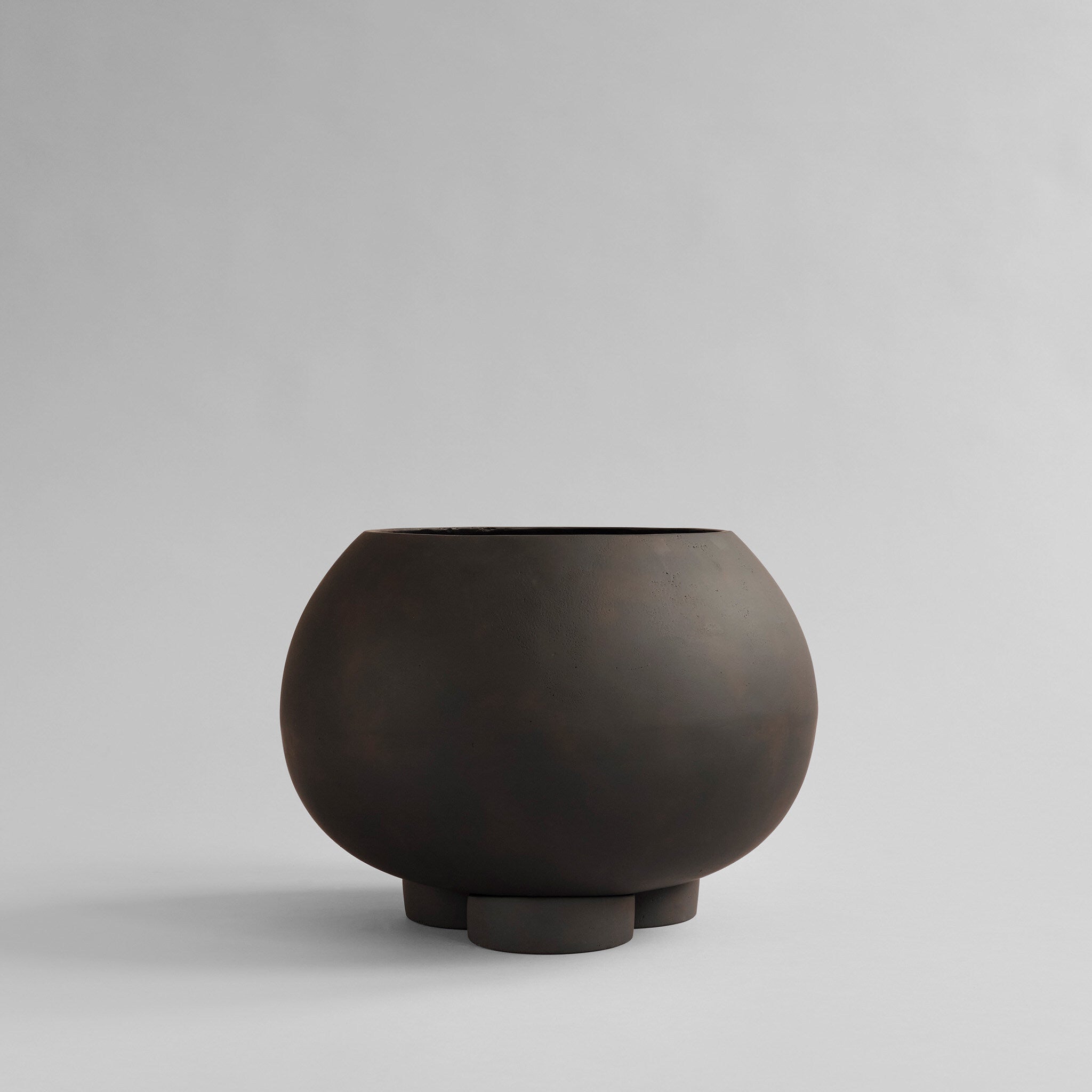 Urchin Plant Pot, Medio - Coffee
