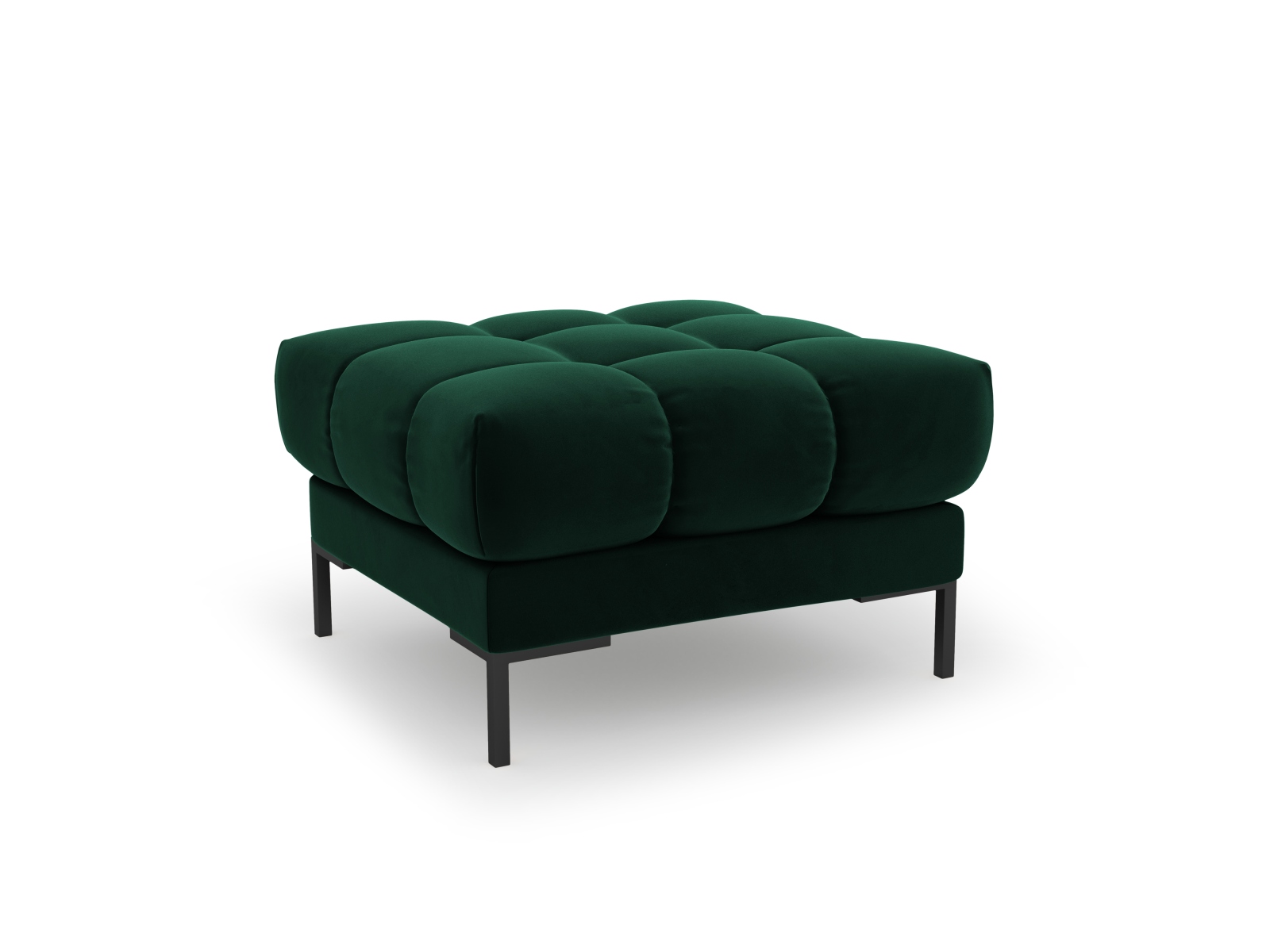 Velvet Pouf, "Mamaia", 1 Seat, 60x60x41