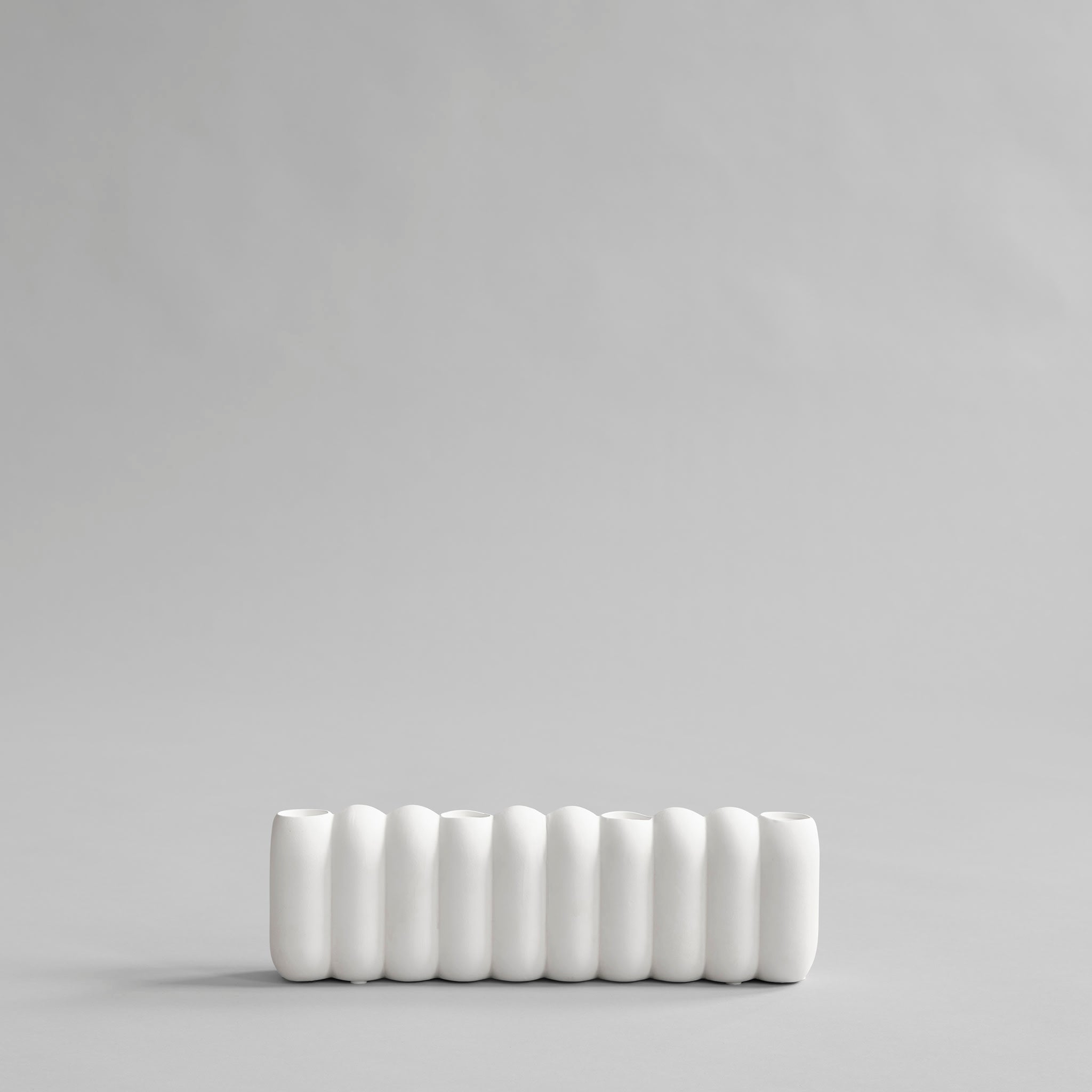 Tube Candle Holder, Big - Bone White