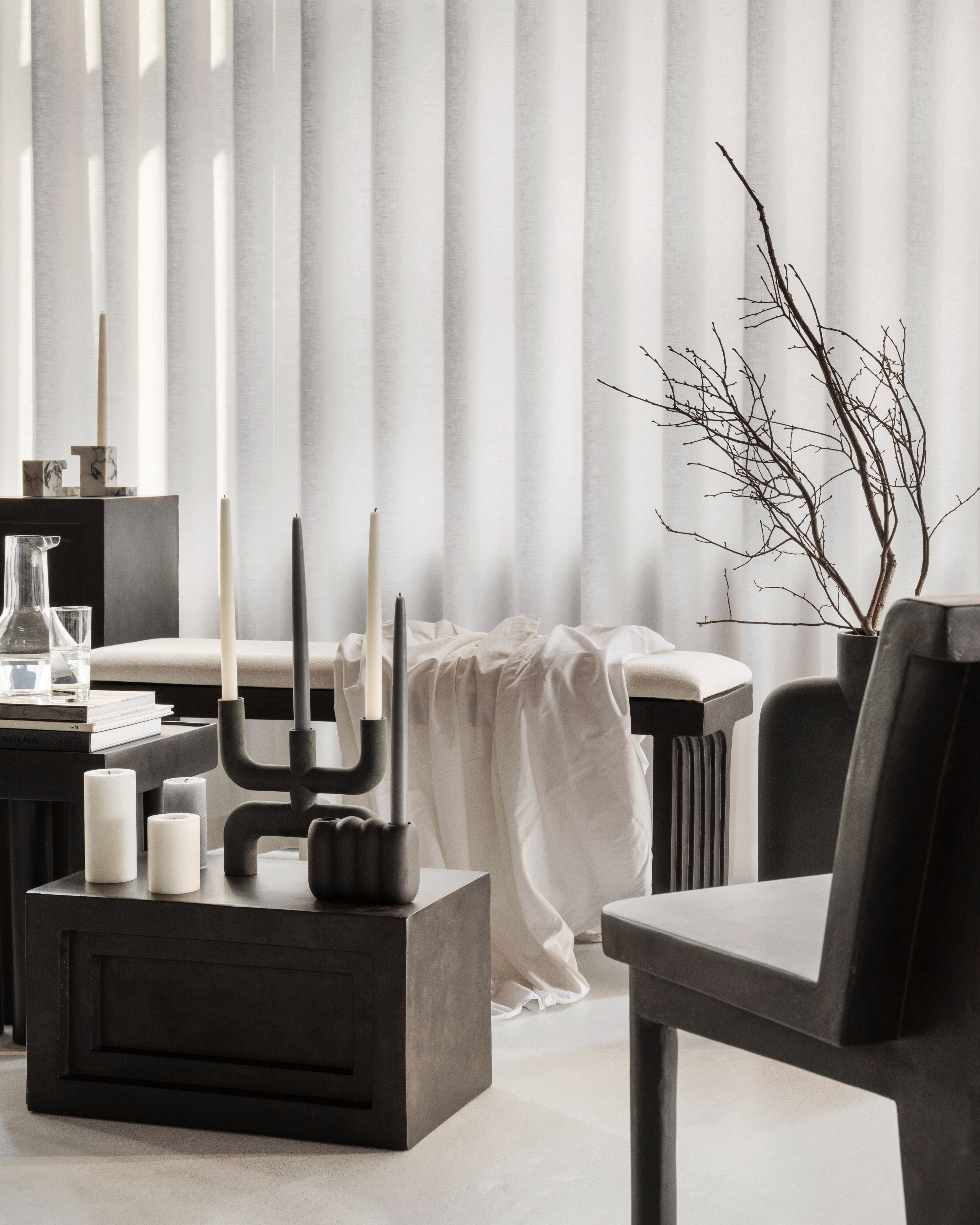 Brutus Slim Dining Chair - Coffee