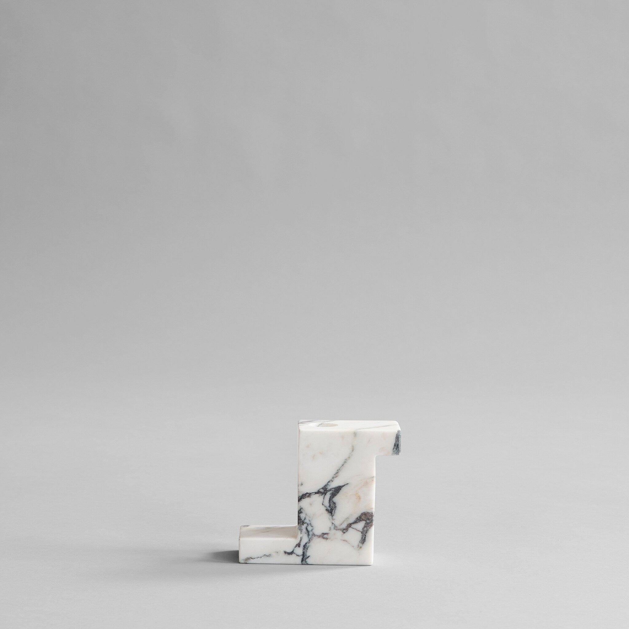 Brick Candle Holder, Tall - Calacatta