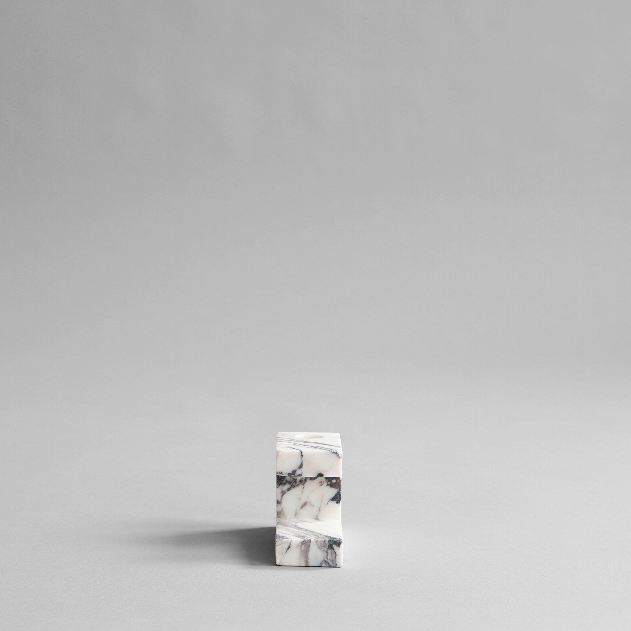 Brick Candle Holder, Low - Calacatta