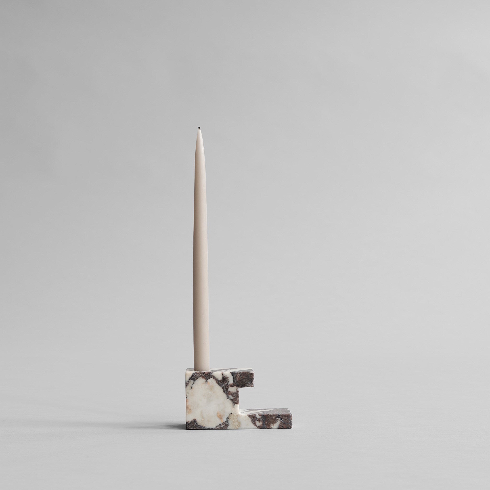 Brick Candle Holder, Low - Calacatta
