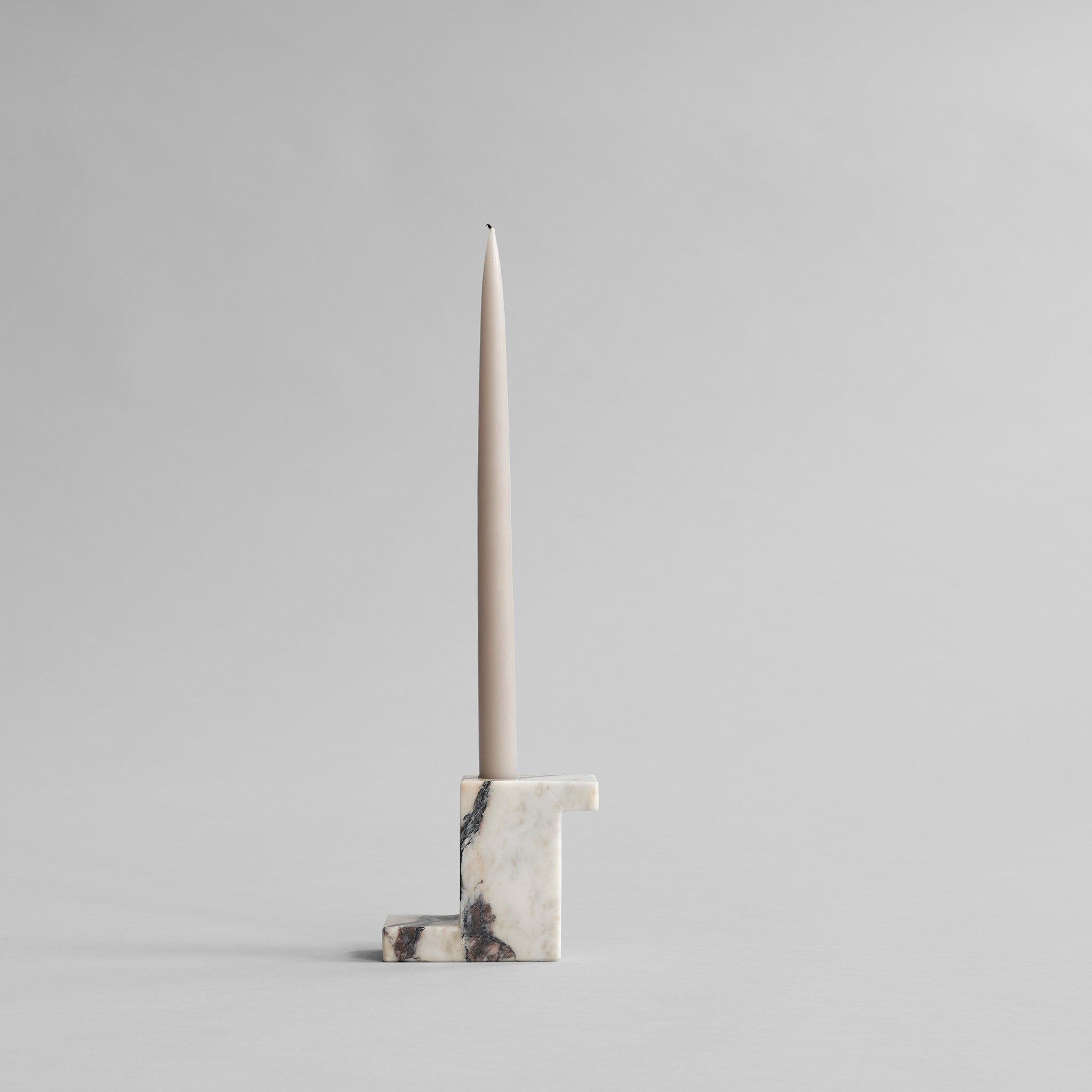 Brick Candle Holder, Tall - Calacatta