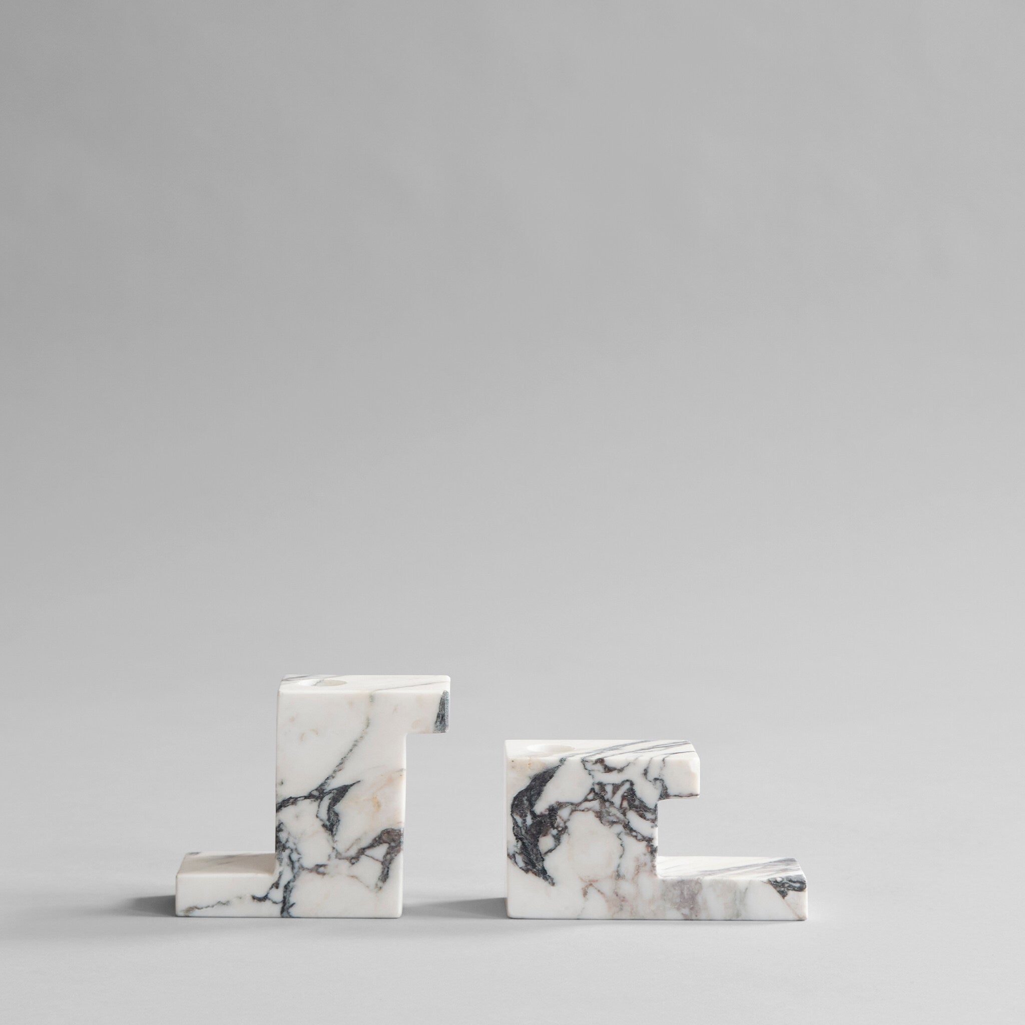 Brick Candle Holder, Tall - Calacatta