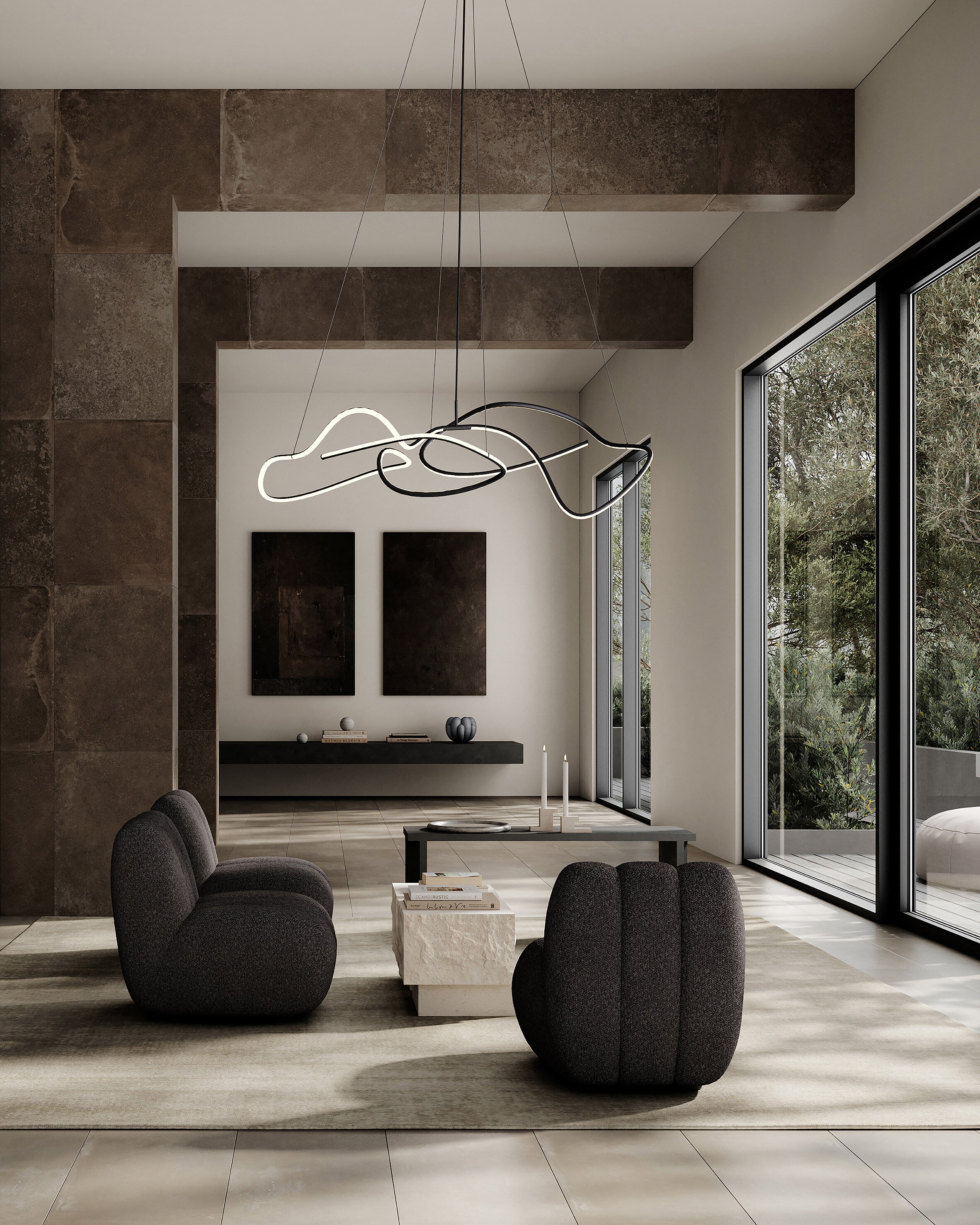 Arc Bench - Coffee