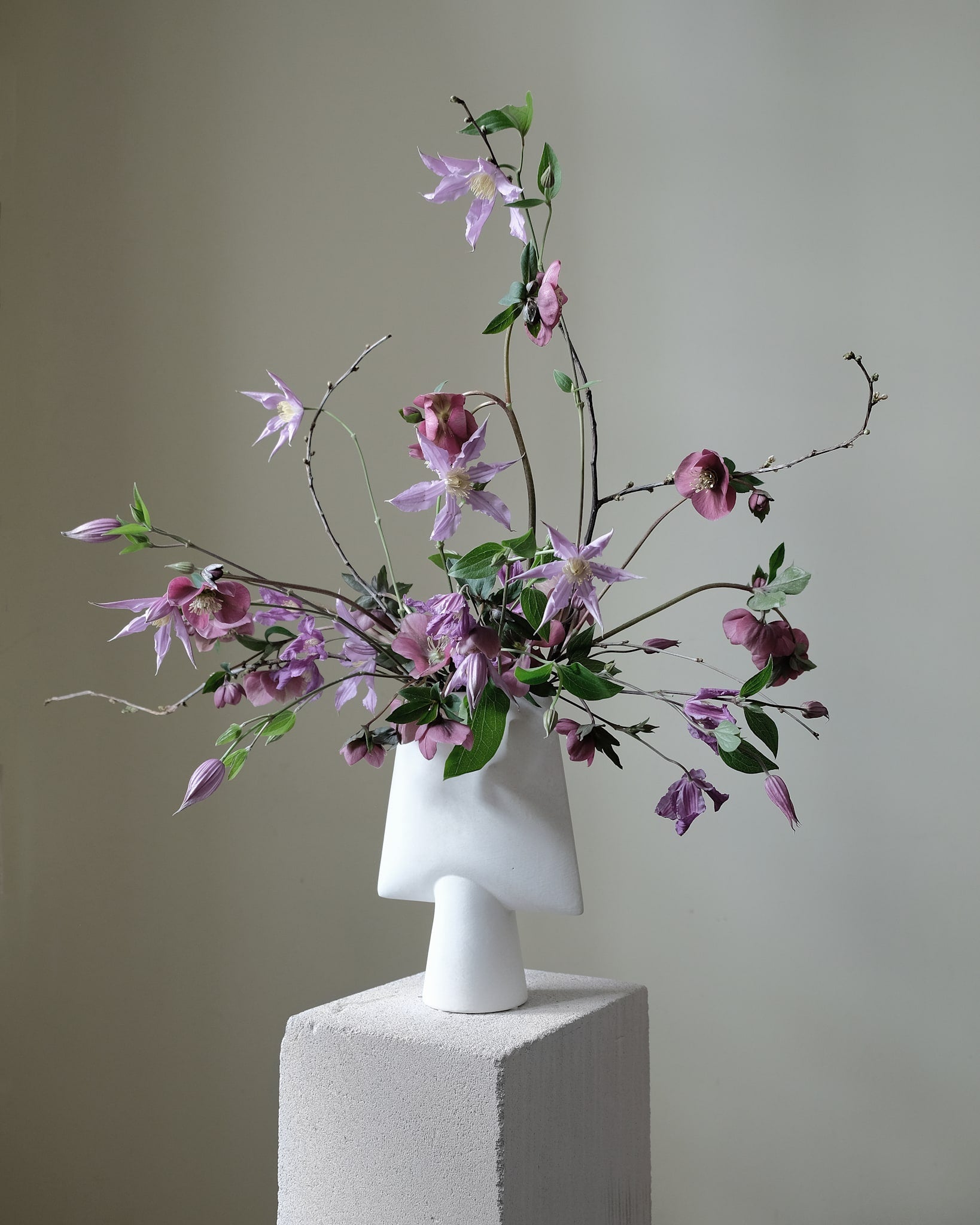 Sphere Vase Square, Mini - Bone White