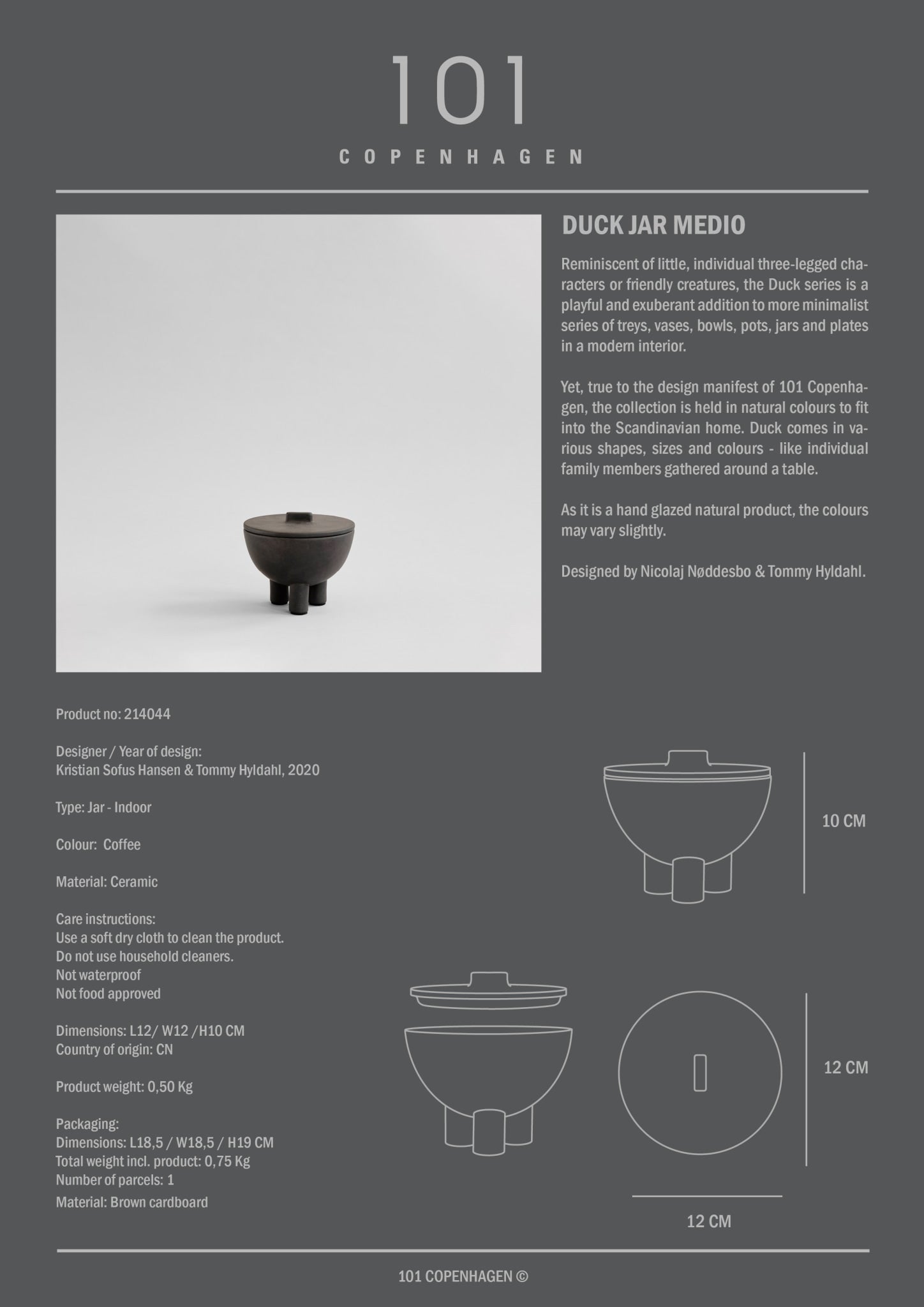 Duck Jar, Medio - Coffee