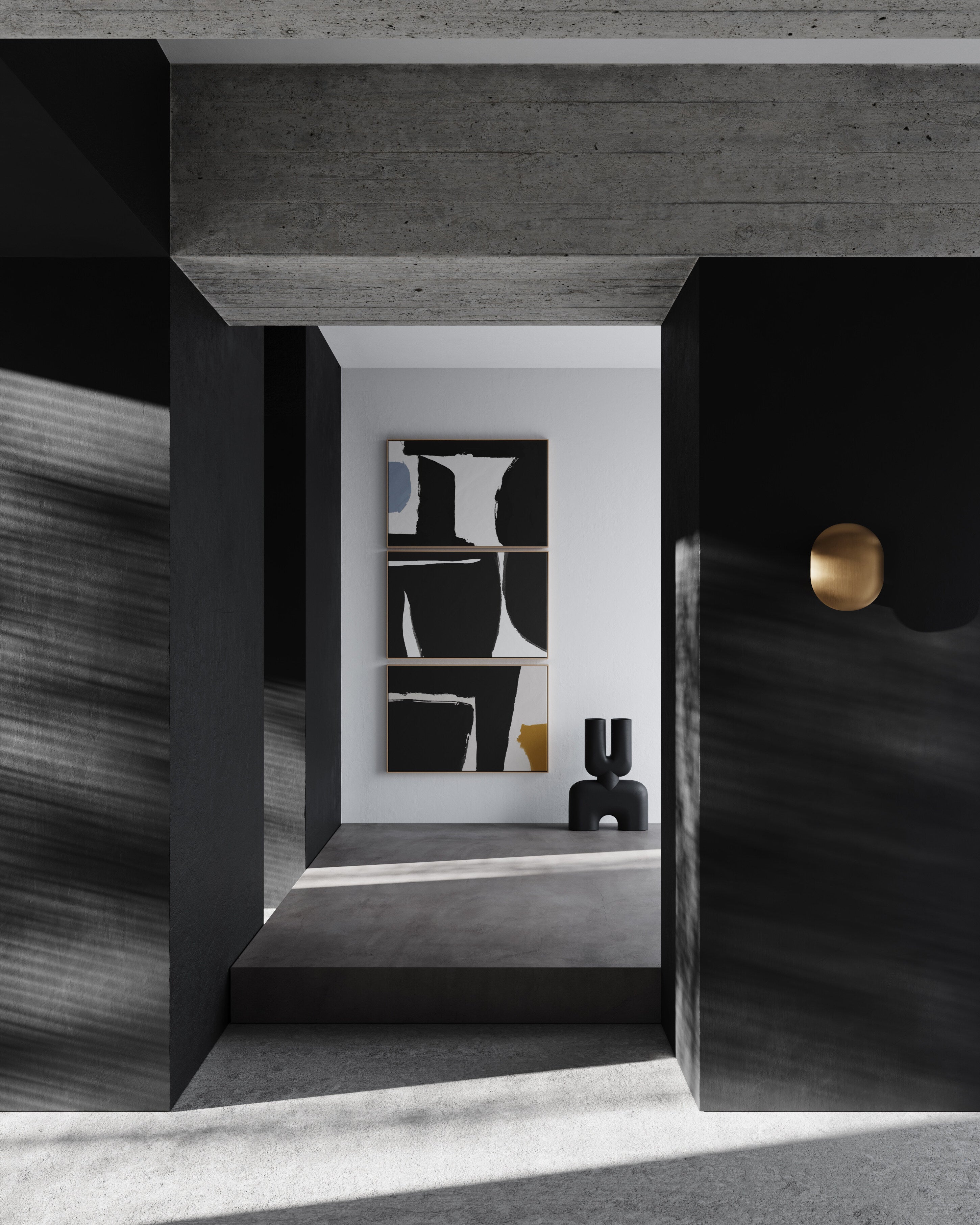 Cobra Vase Double, Hexa - Black