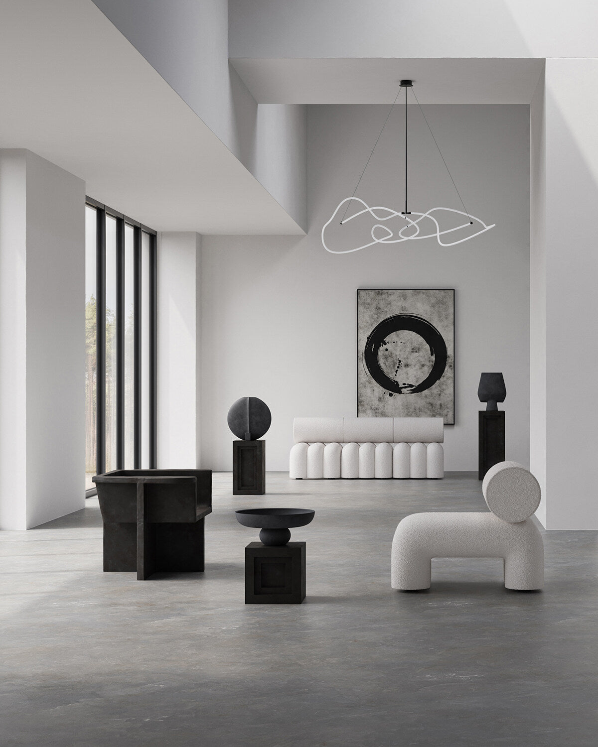 Guggenheim Vase, Big - Black