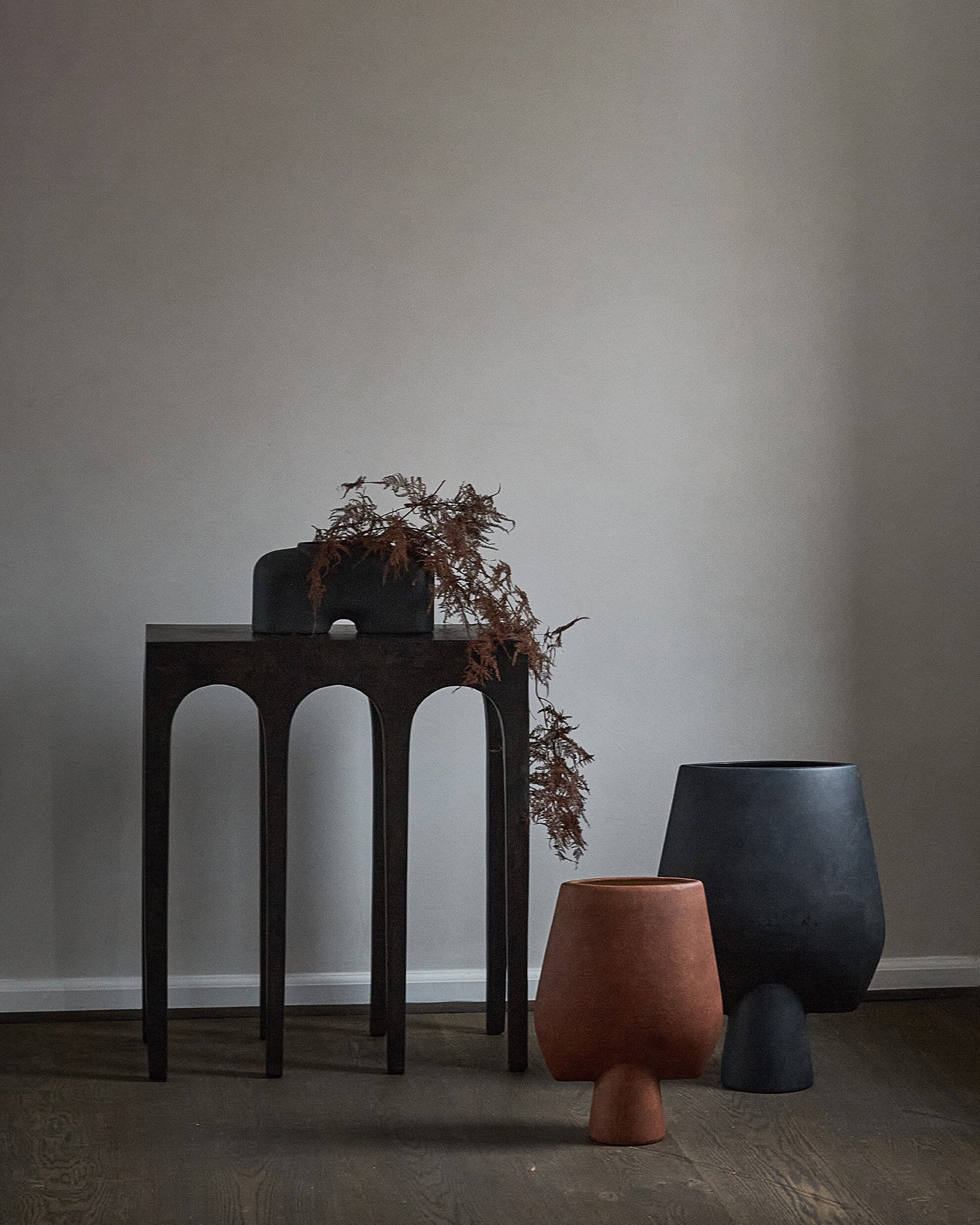 Sphere Vase Square, Hexa - Black