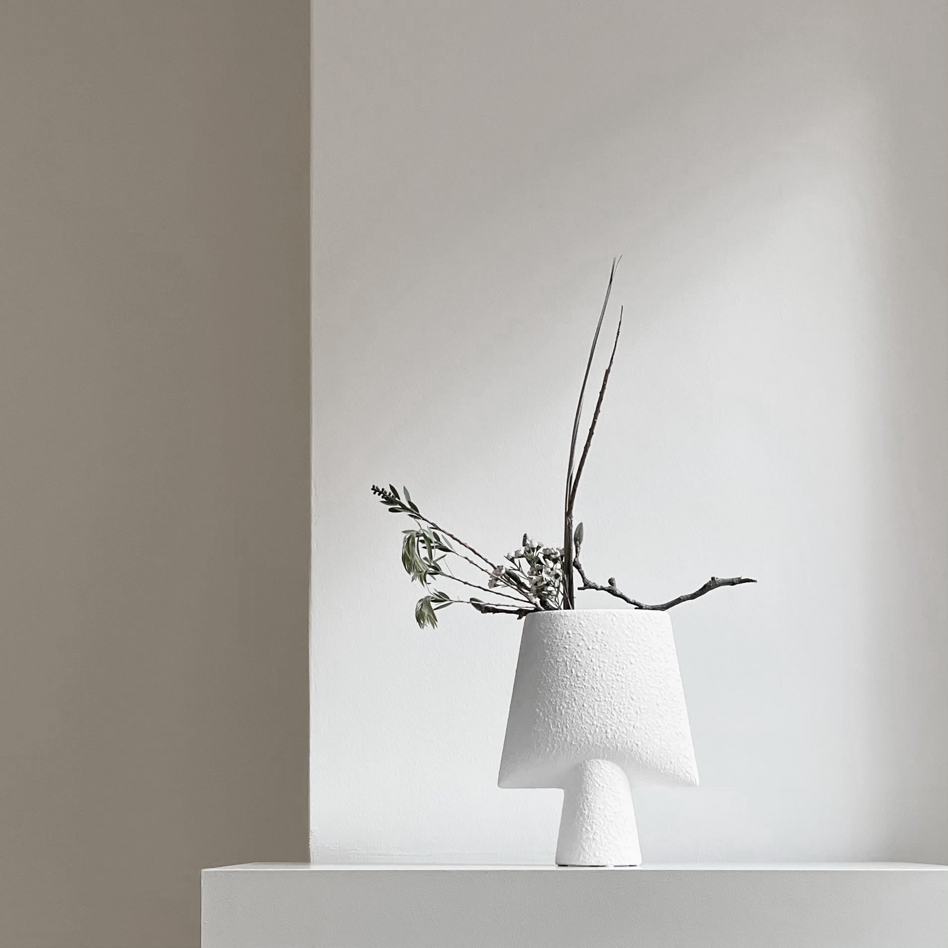 Sphere Vase Square, Mini - Bubble White
