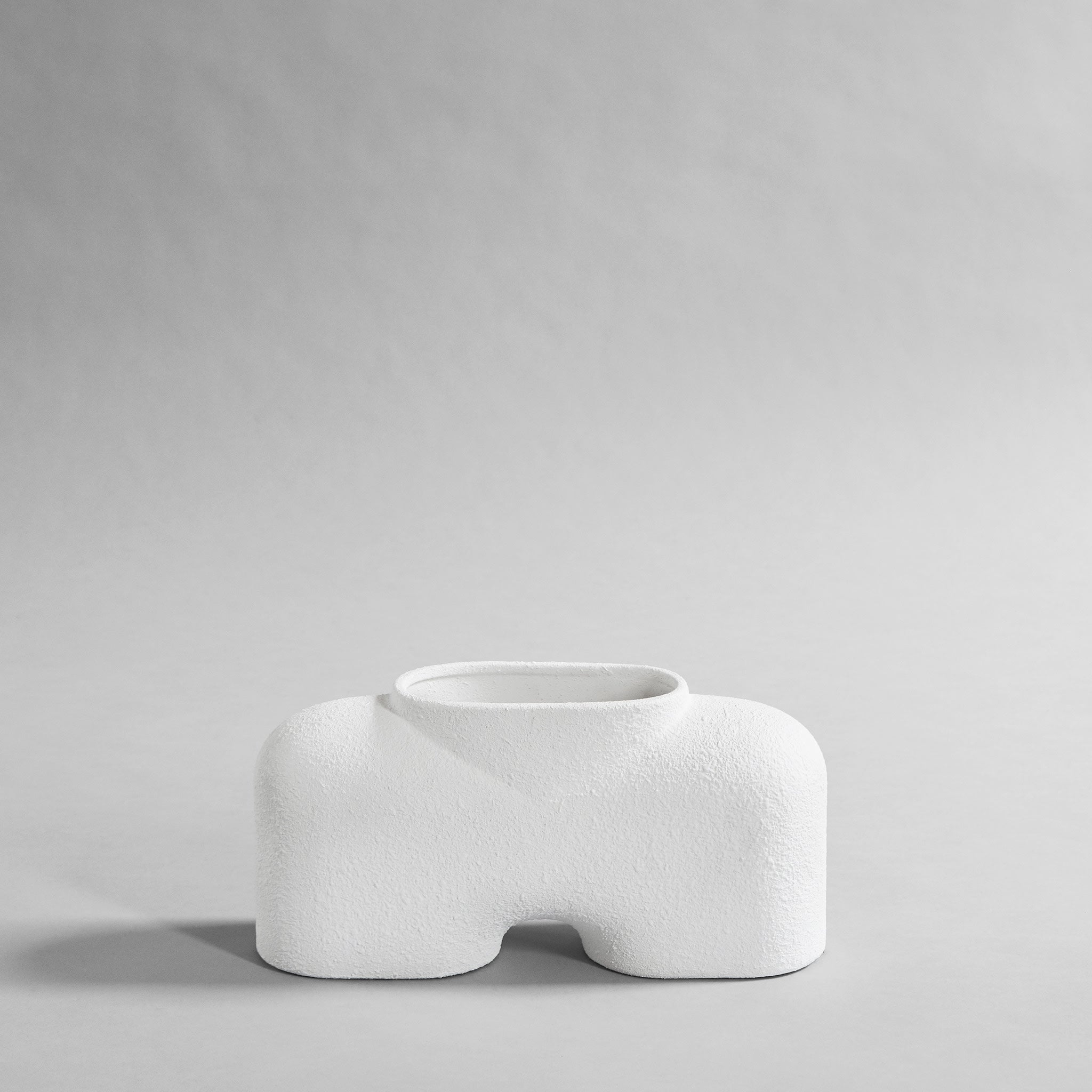 Cobra Vase Fat, Medio - Bubble White