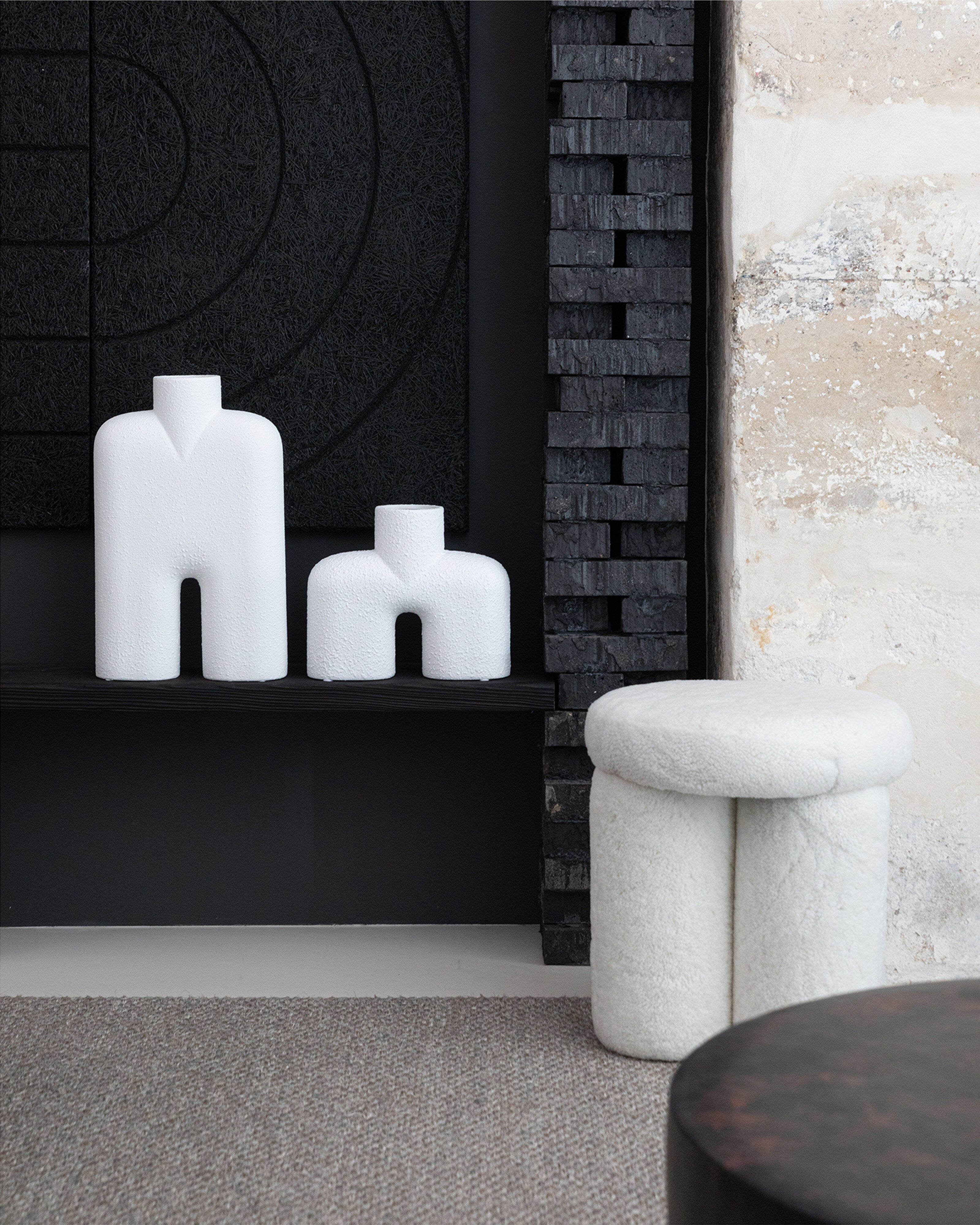 Big Foot Stool - White (Sheepskin)