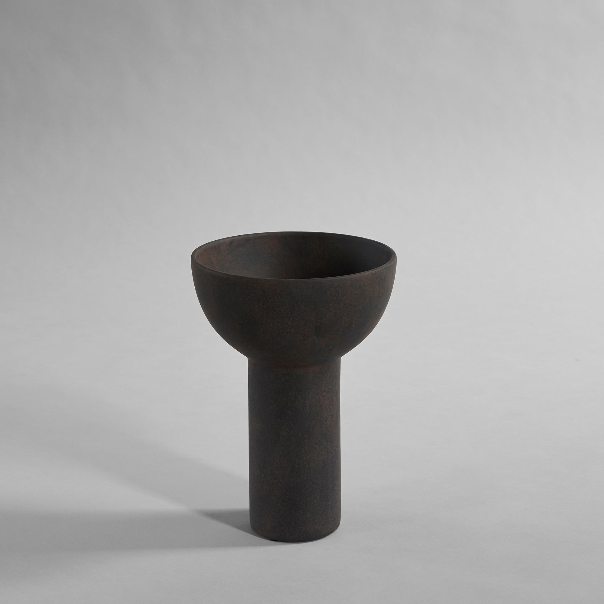 Block Vase, Medio - Coffee