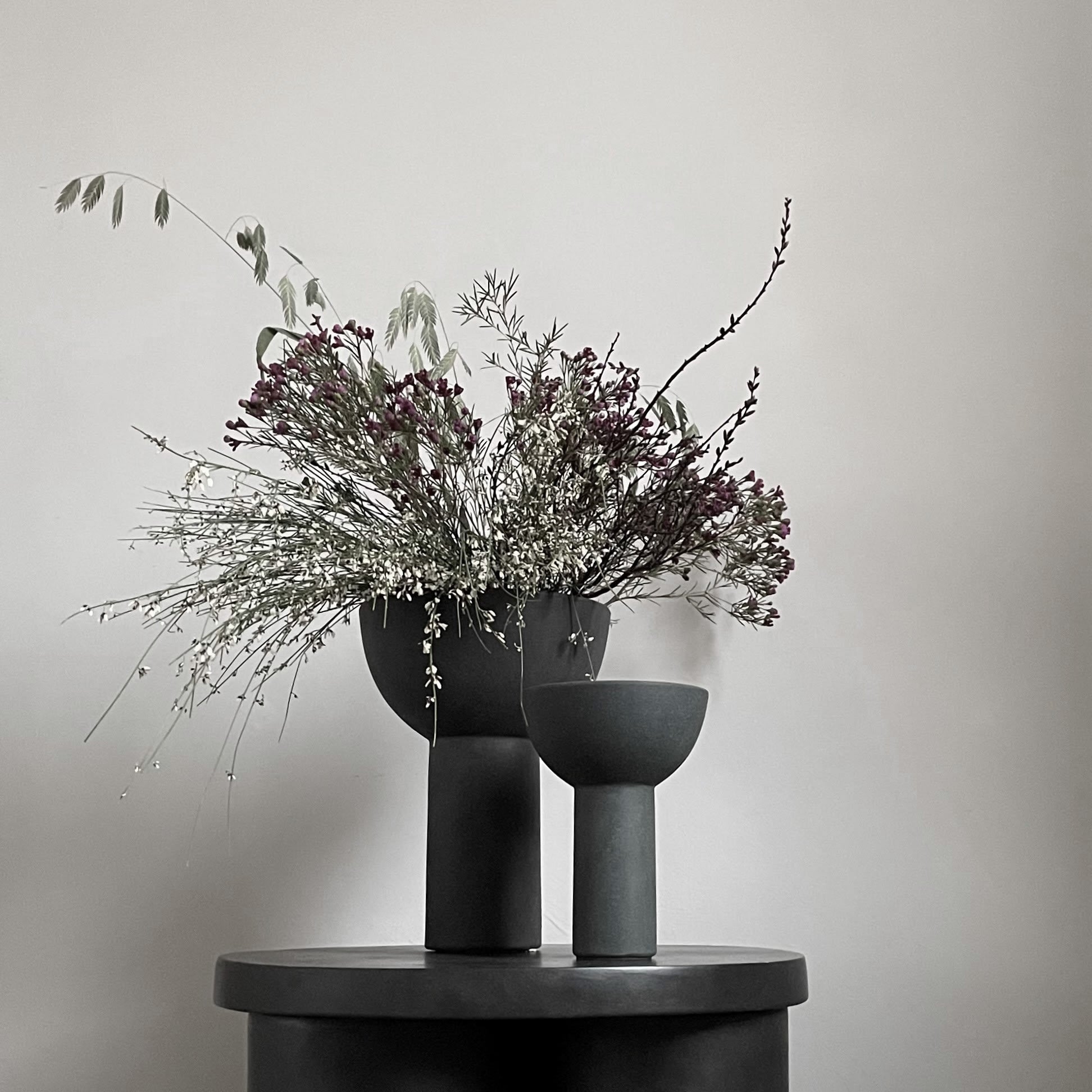 Block Vase, Medio - Coffee