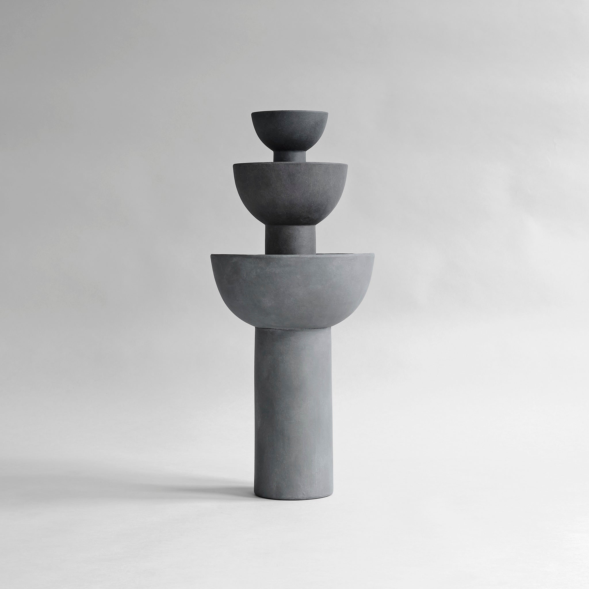 Block Vase, Big - Dark Grey
