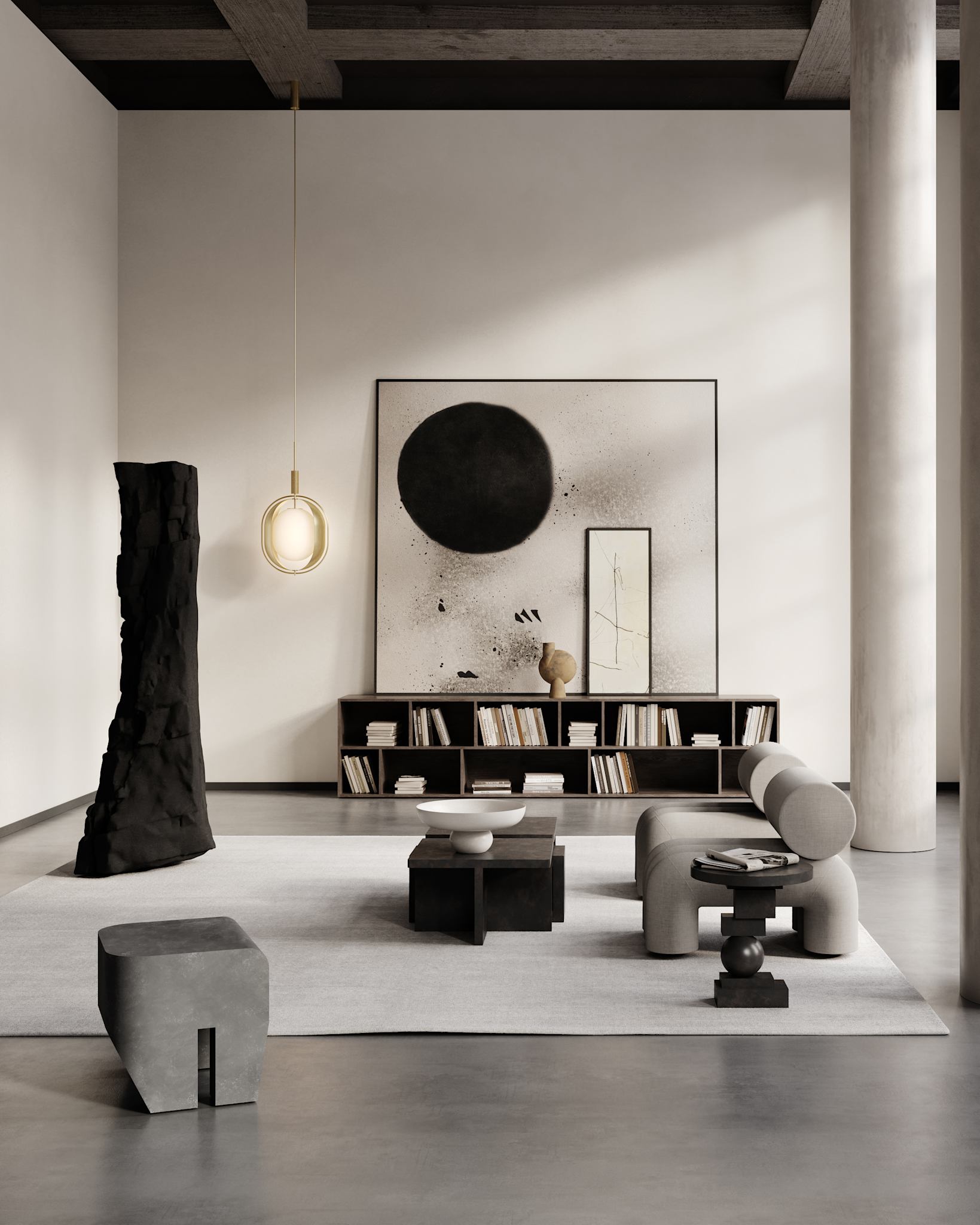 Sculpt Stool - Concrete