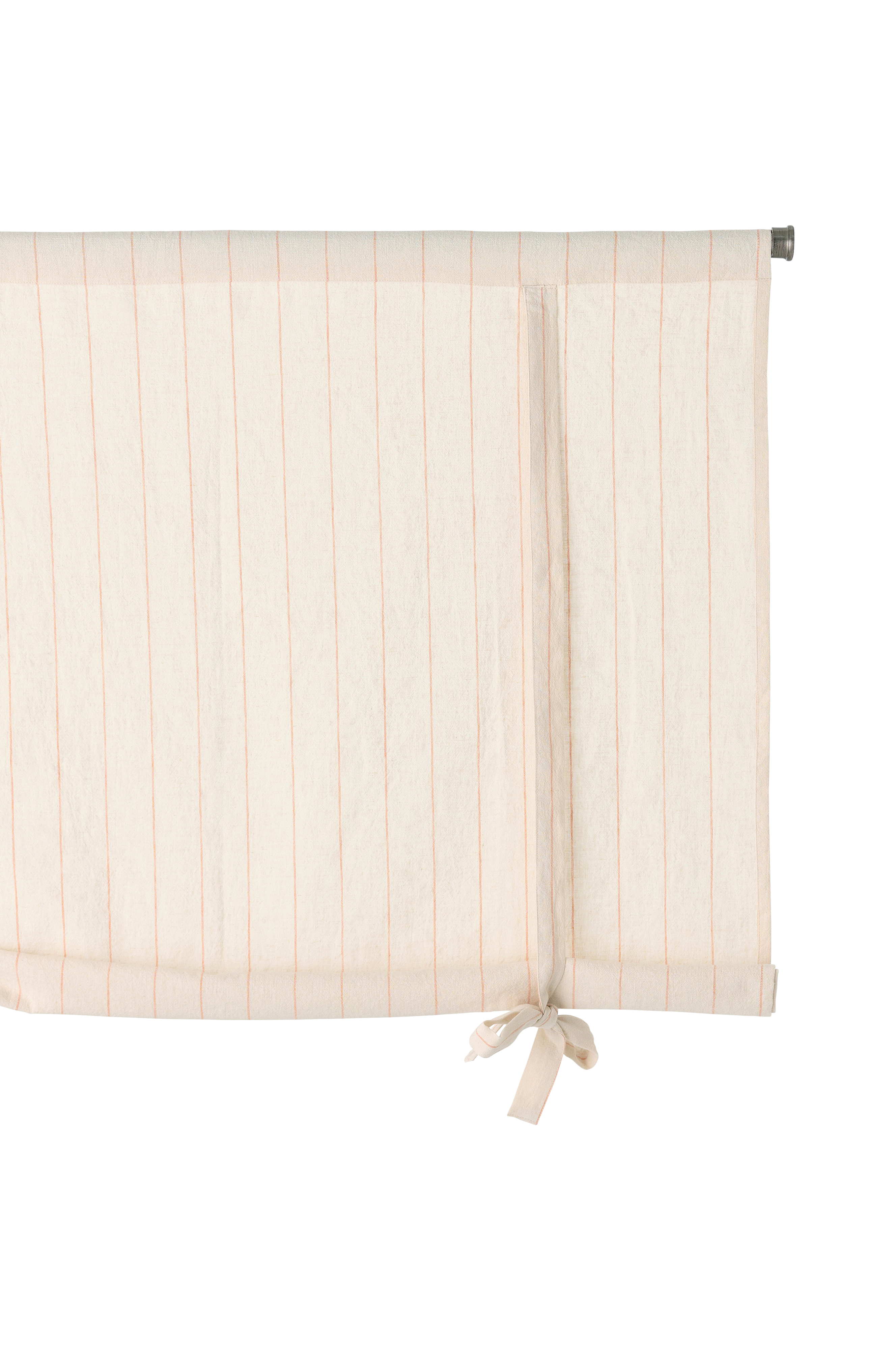 Roll up-gardin Elly Thin Stripe Rollup i resirkulert halvlinne