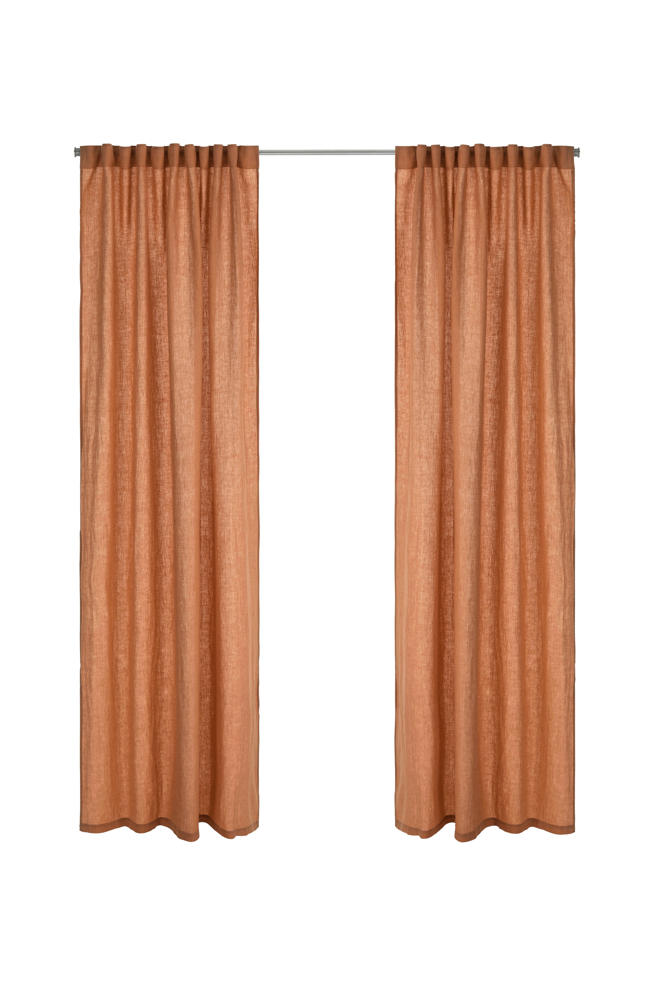 Gardin med multibånd Malva 2-pk i 100% lin