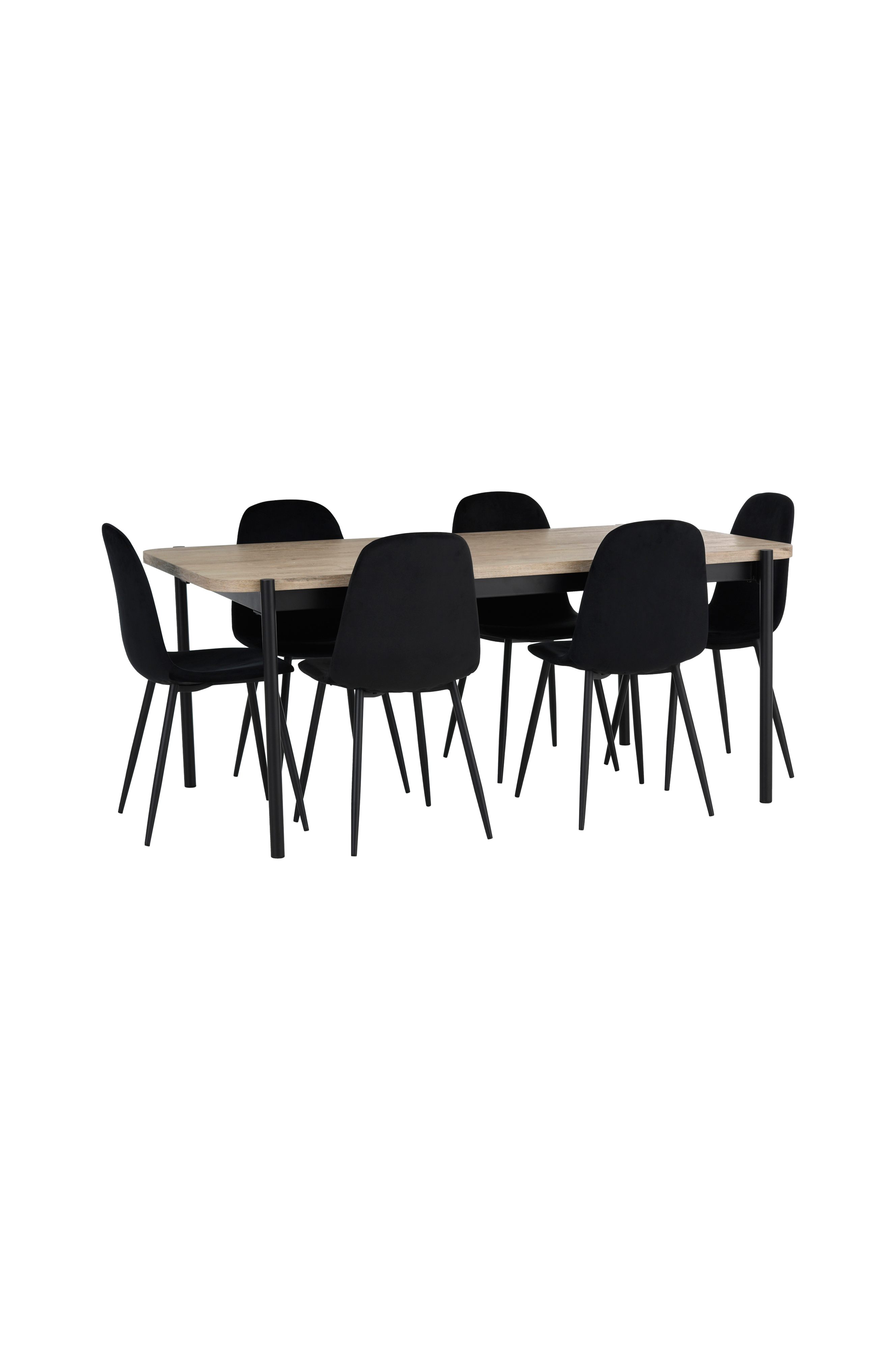 Spisegruppe Gilda med bord 180x90 cm + 6 stoler