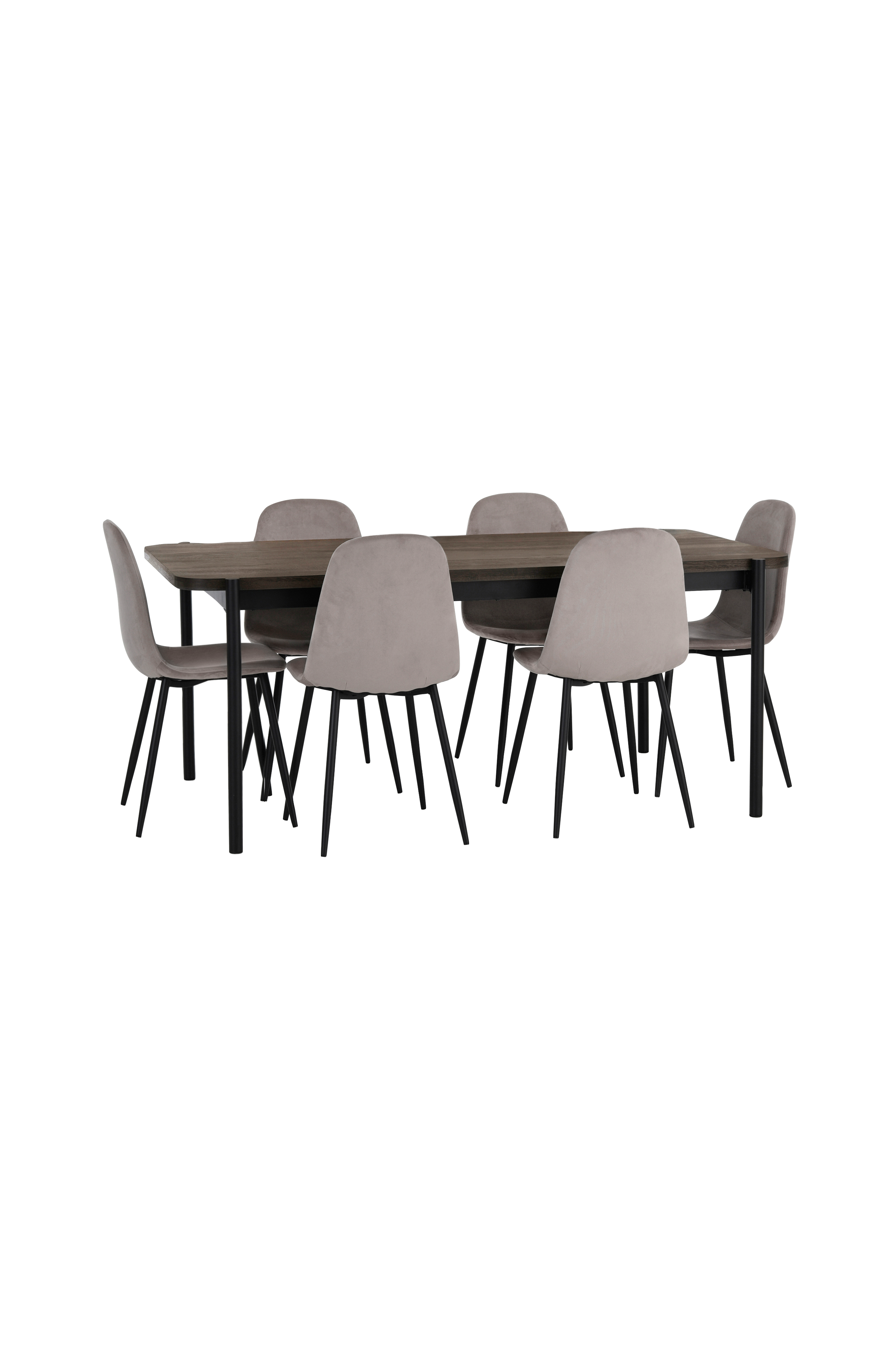 Spisegruppe Gilda med bord 180x90 cm + 6 stoler