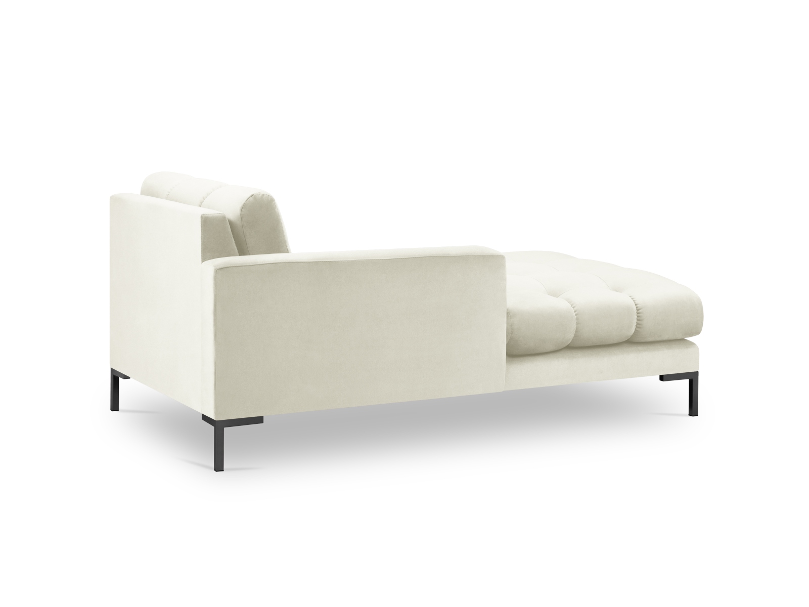 Velvet Chaise Longue Left, "Mamaia", 1 Seat, 102x185x75