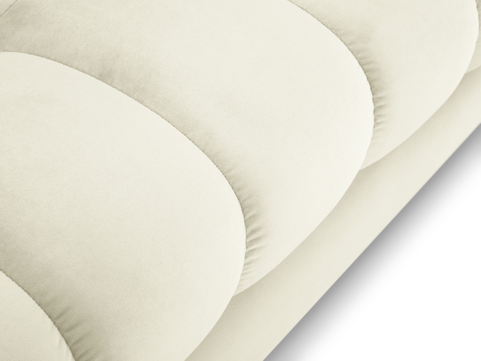 Velvet Chaise Longue Left, "Mamaia", 1 Seat, 102x185x75