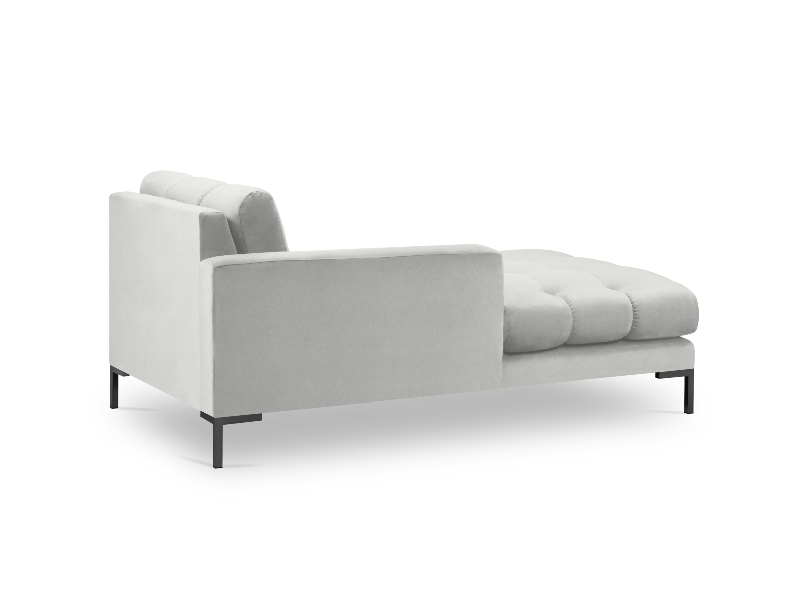 Velvet Chaise Longue Left, "Mamaia", 1 Seat, 102x185x75