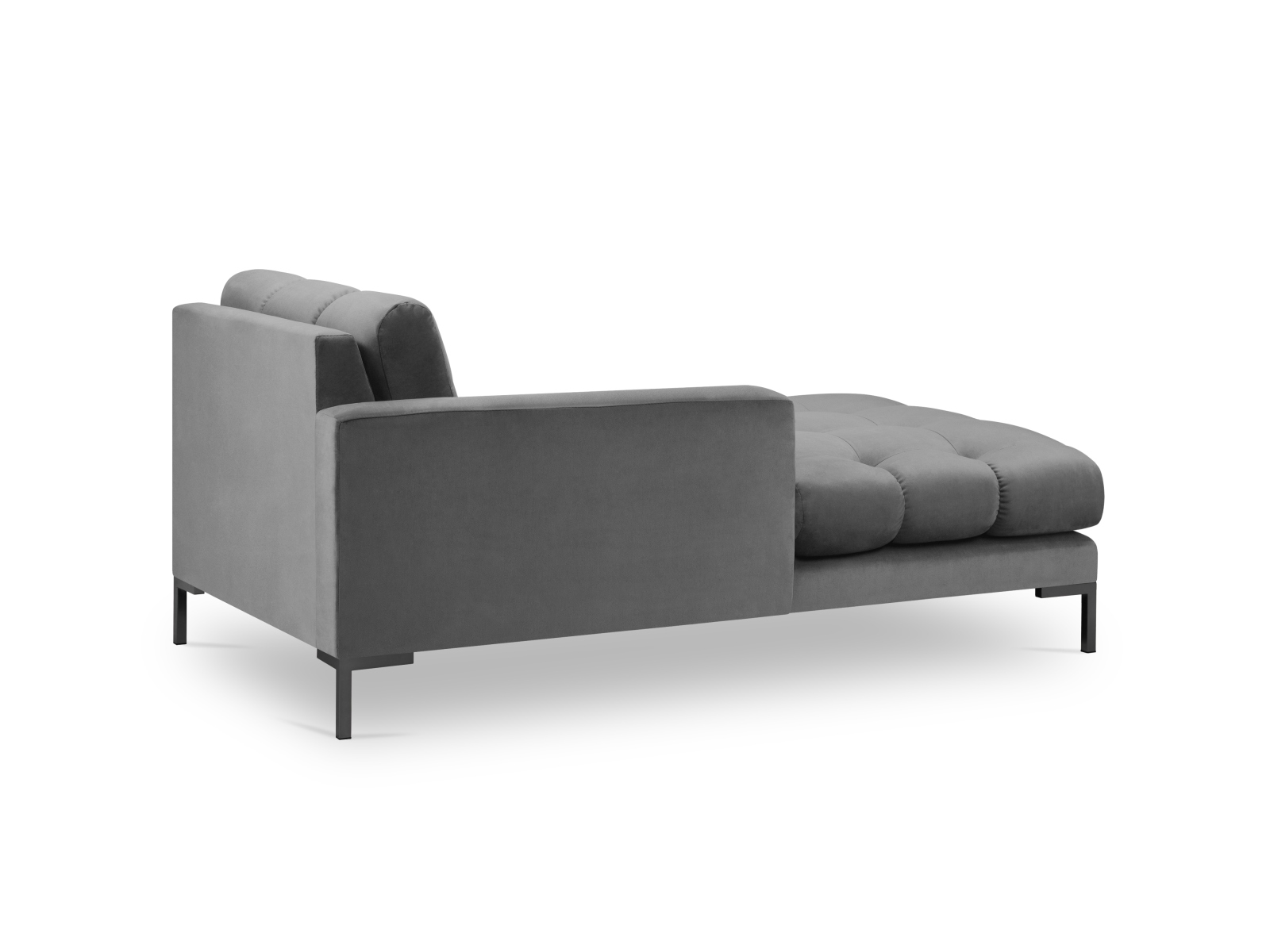 Velvet Chaise Longue Left, "Mamaia", 1 Seat, 102x185x75