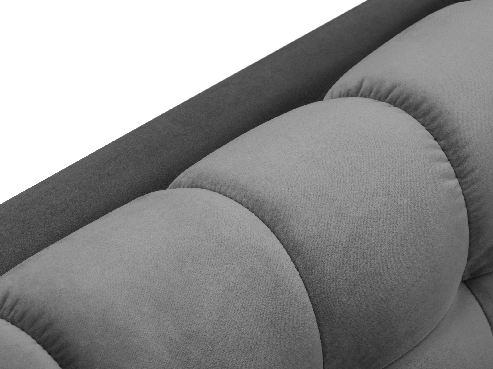 Velvet Chaise Longue Left, "Mamaia", 1 Seat, 102x185x75