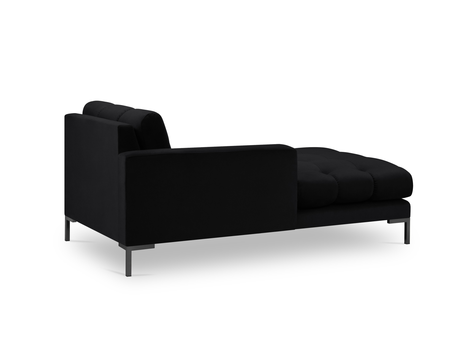 Velvet Chaise Longue Left, "Mamaia", 1 Seat, 102x185x75