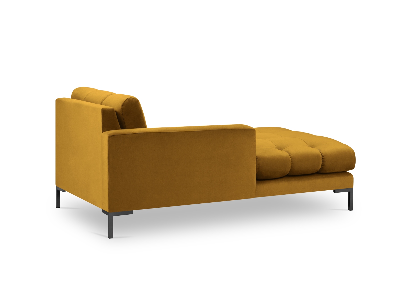 Velvet Chaise Longue Left, "Mamaia", 1 Seat, 102x185x75