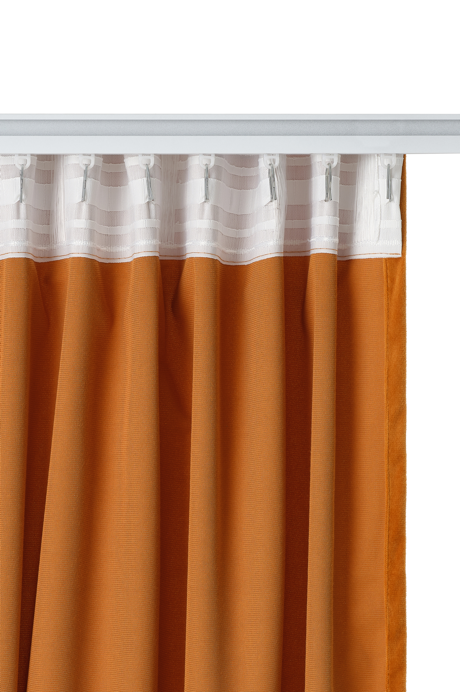 Gardin med multibånd Nora i fløyel 2-pk