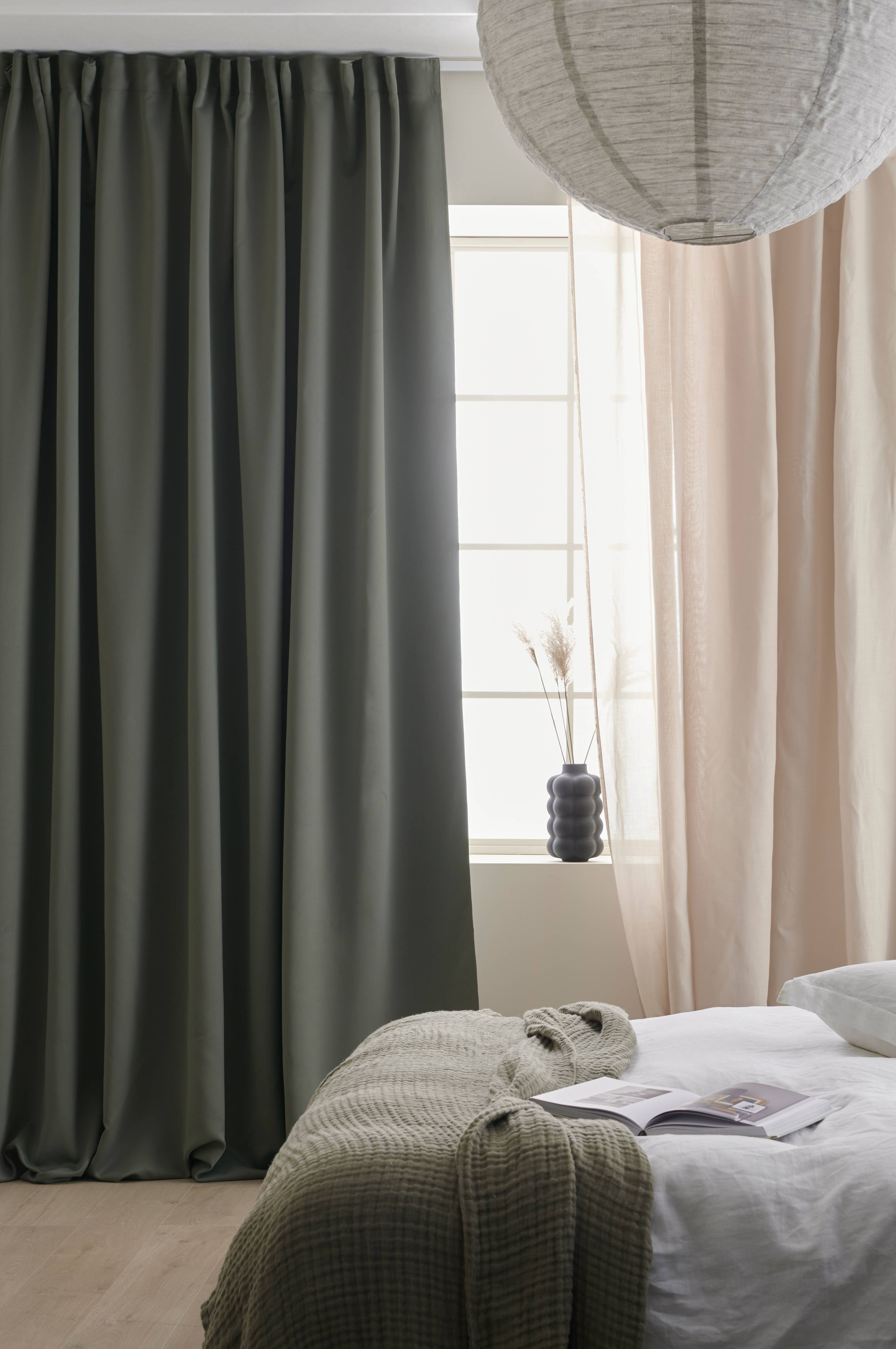 Gardin med multibånd Sandy Wide, mørkleggende, 1 stk