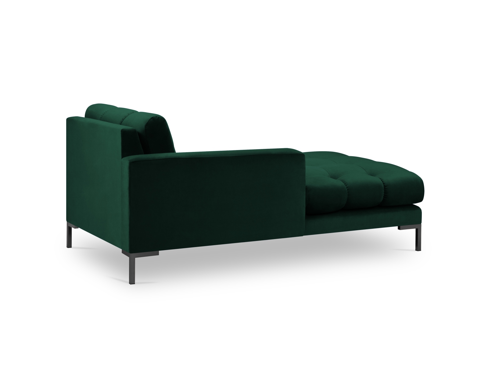 Velvet Chaise Longue Left, "Mamaia", 1 Seat, 102x185x75