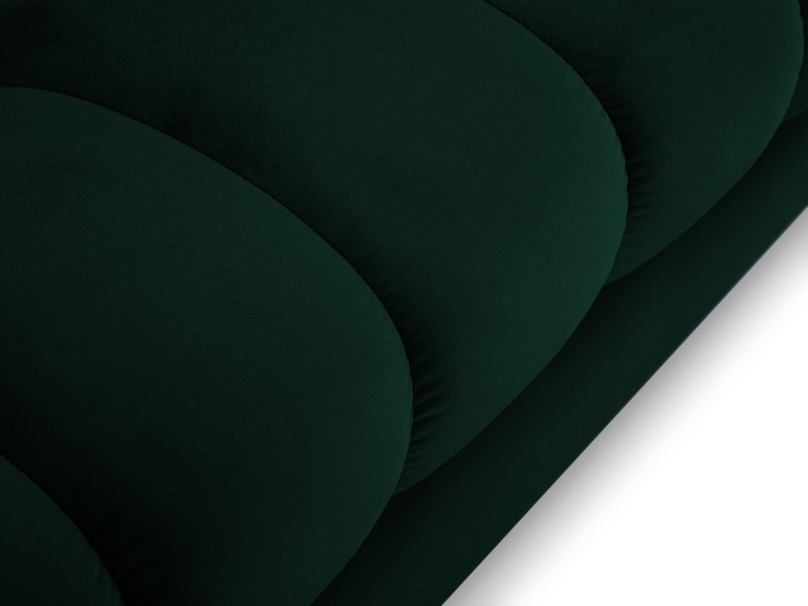 Velvet Chaise Longue Left, "Mamaia", 1 Seat, 102x185x75