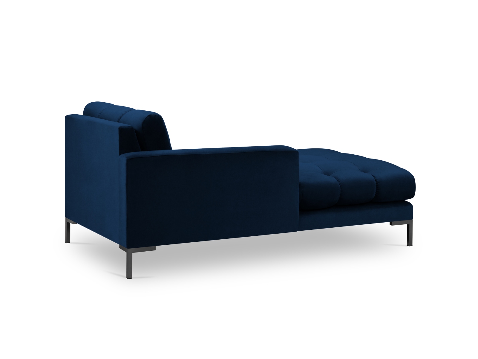 Velvet Chaise Longue Left, "Mamaia", 1 Seat, 102x185x75