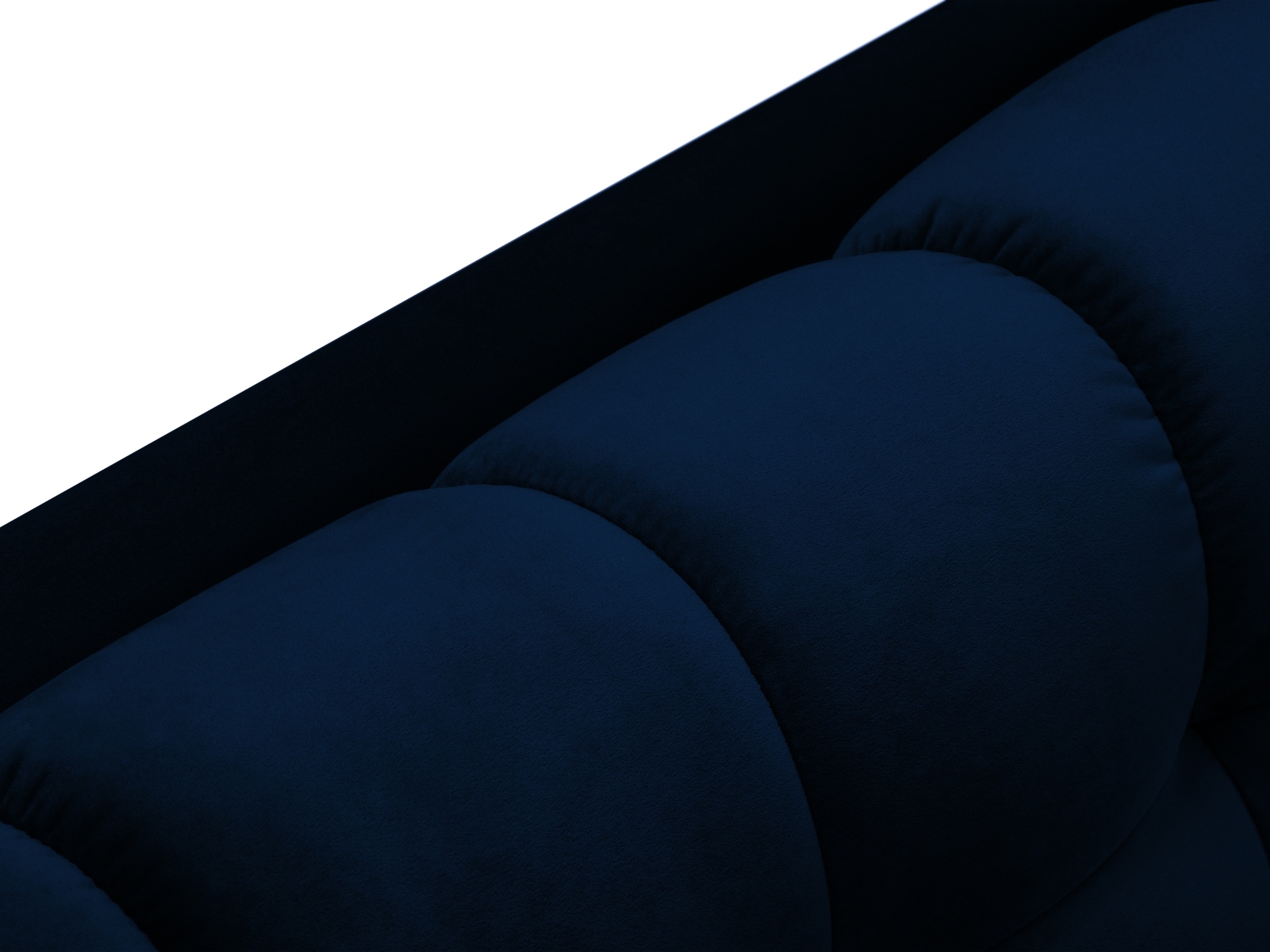 Velvet Chaise Longue Left, "Mamaia", 1 Seat, 102x185x75
