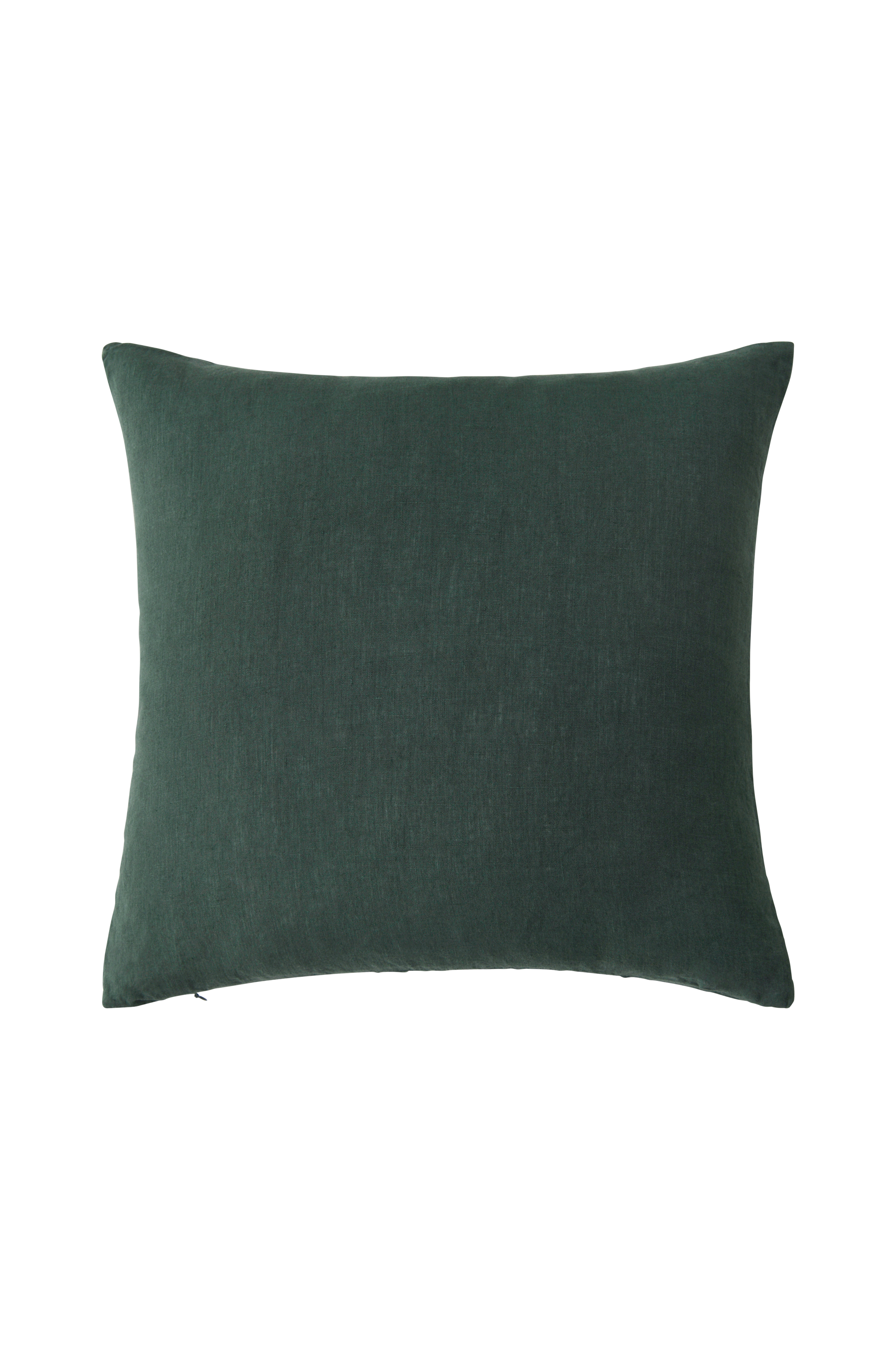 Putetrekk Candice Zip i vasket lin 50x50 cm
